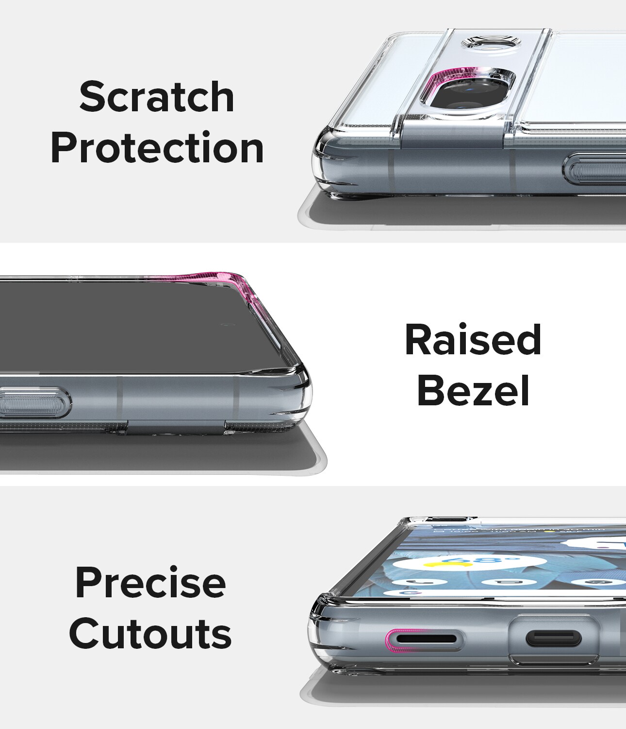 Google Pixel 7a Fusion cover, Gennemsigtig
