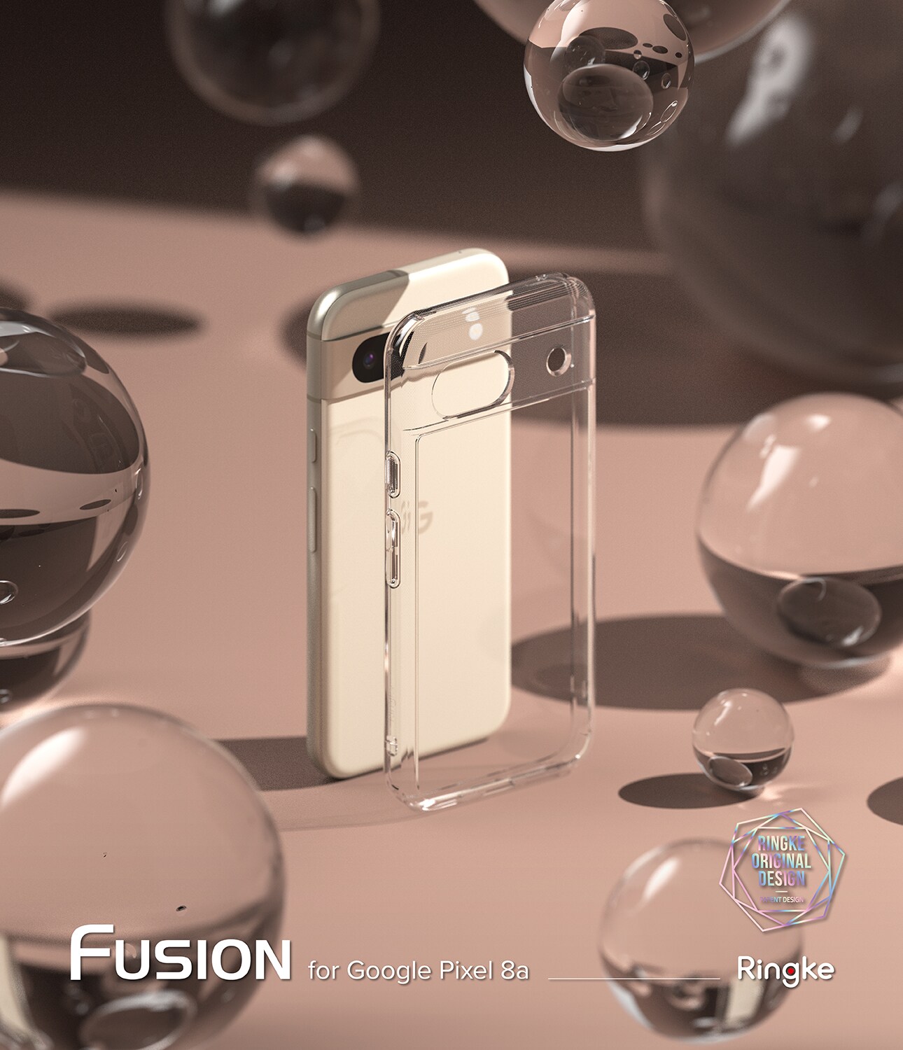 Google Pixel 8a Fusion cover, Gennemsigtig