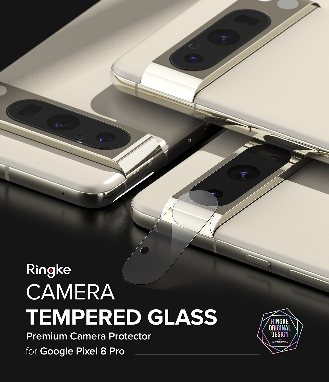 Google Pixel 8 Pro Kamerabeskyttelse i glas (3-pak)