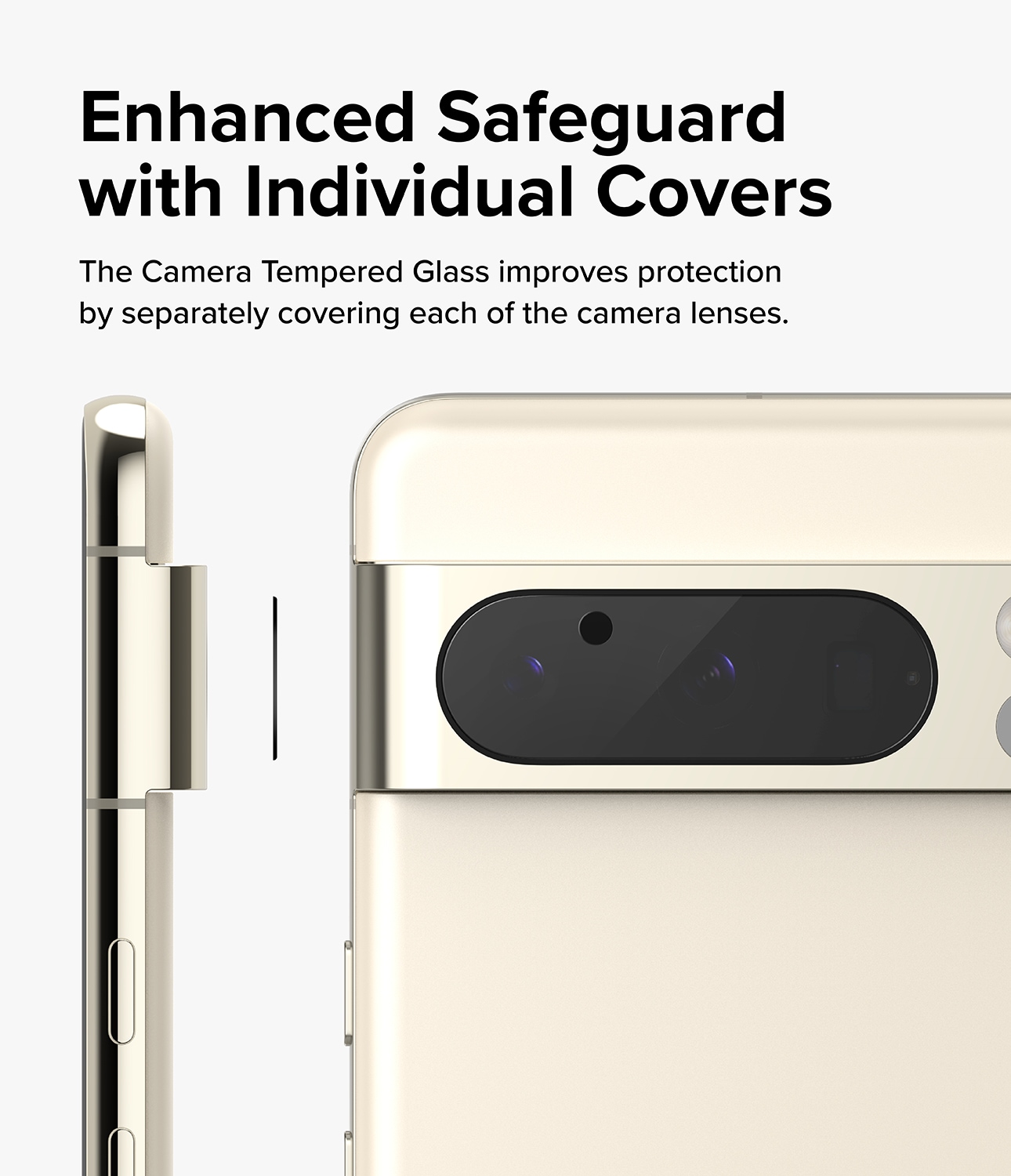 Google Pixel 8 Pro Kamerabeskyttelse i glas (3-pak)