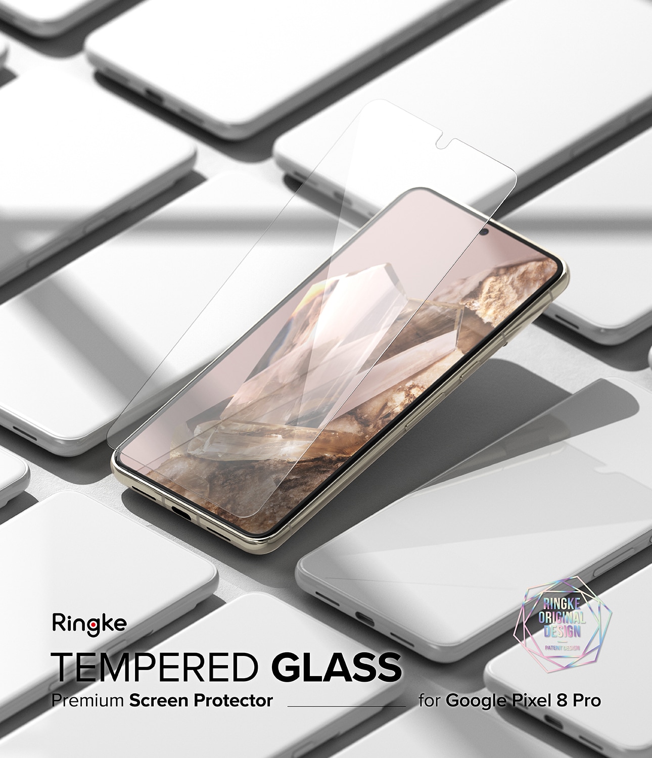 Google Pixel 8 Pro Skærmbeskytter i glas med monteringsværktøj (2-pak)