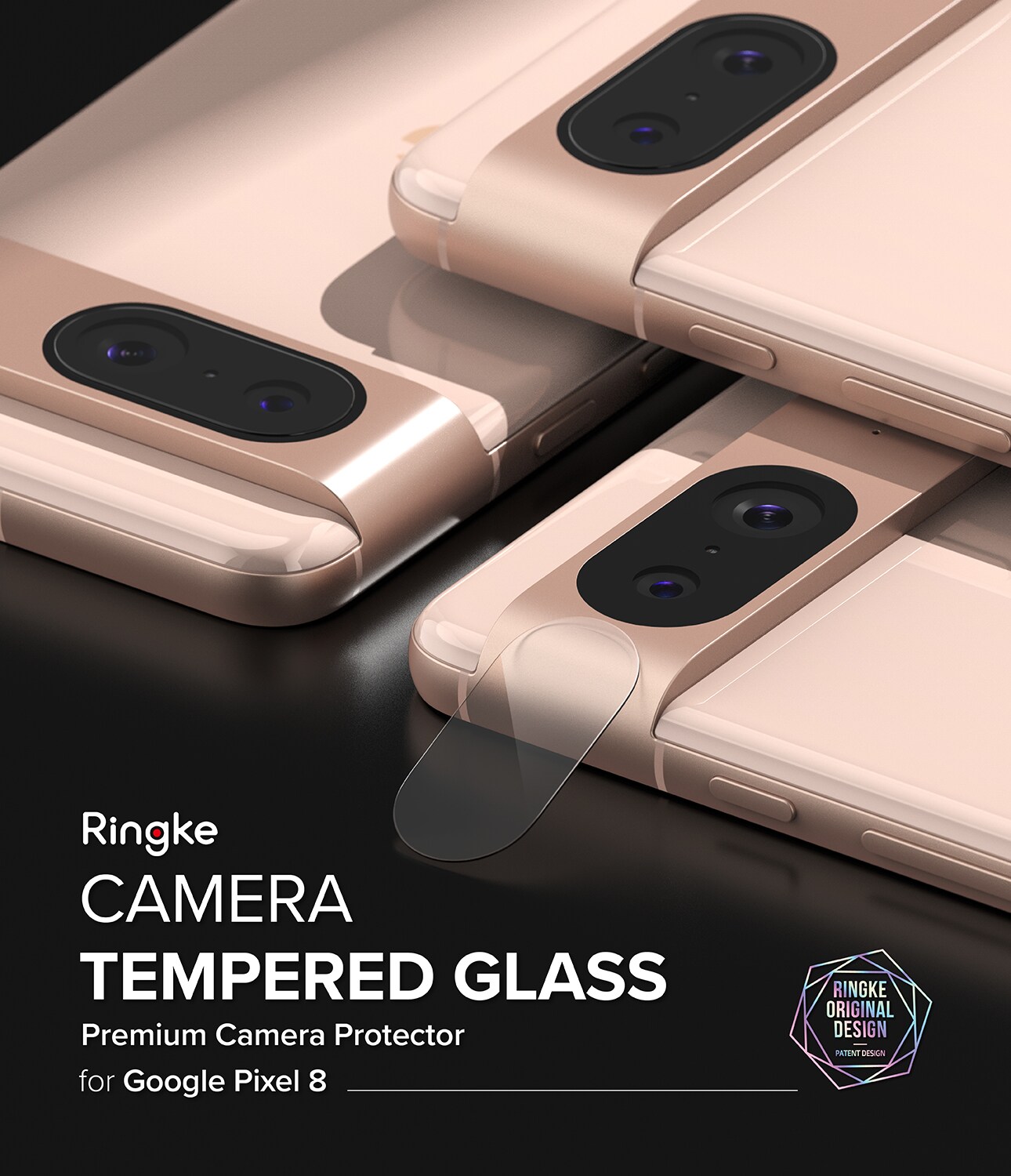 Google Pixel 8 Kamerabeskyttelse i glas (3-pak)