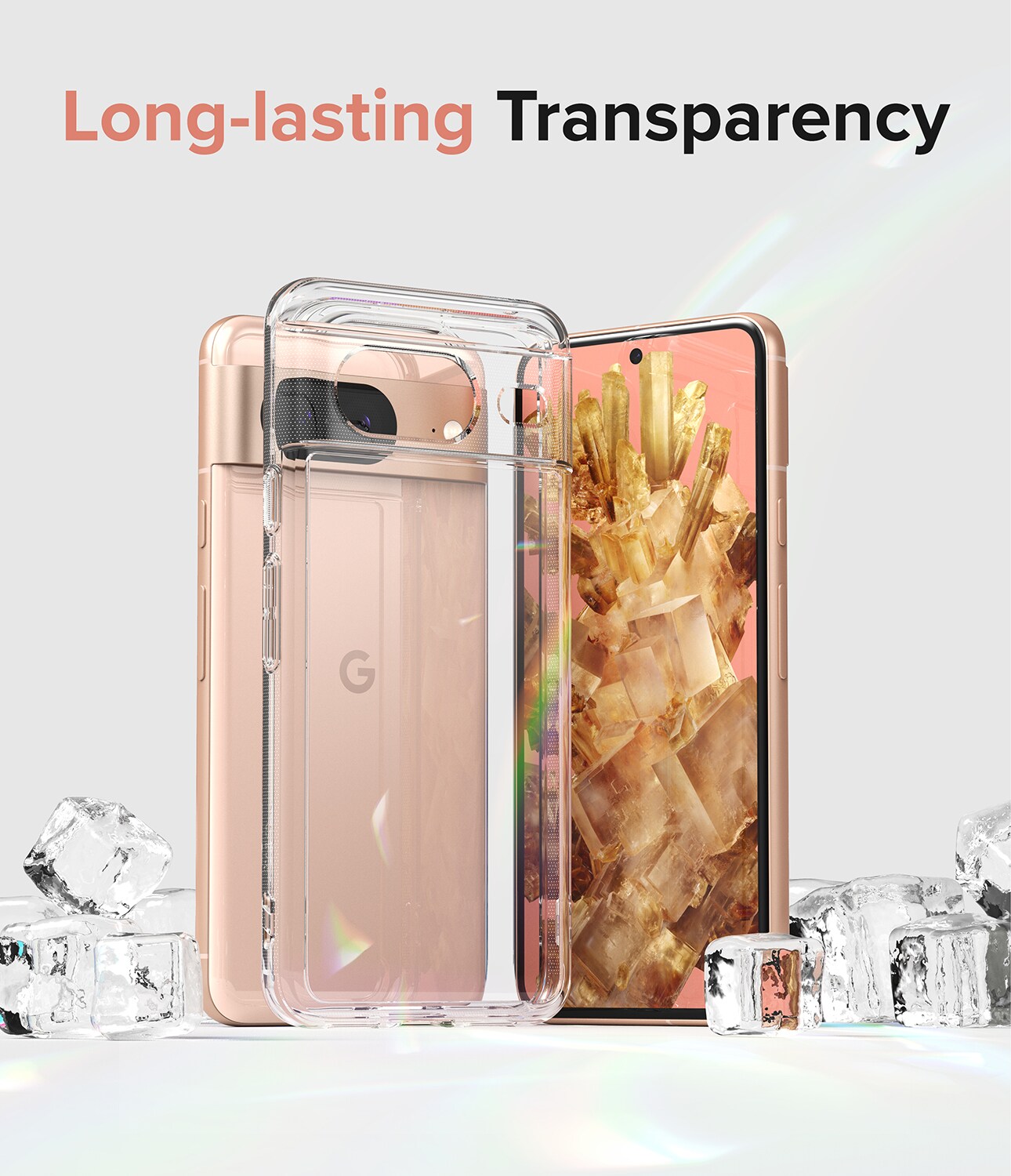 Google Pixel 8 Fusion cover, Gennemsigtig