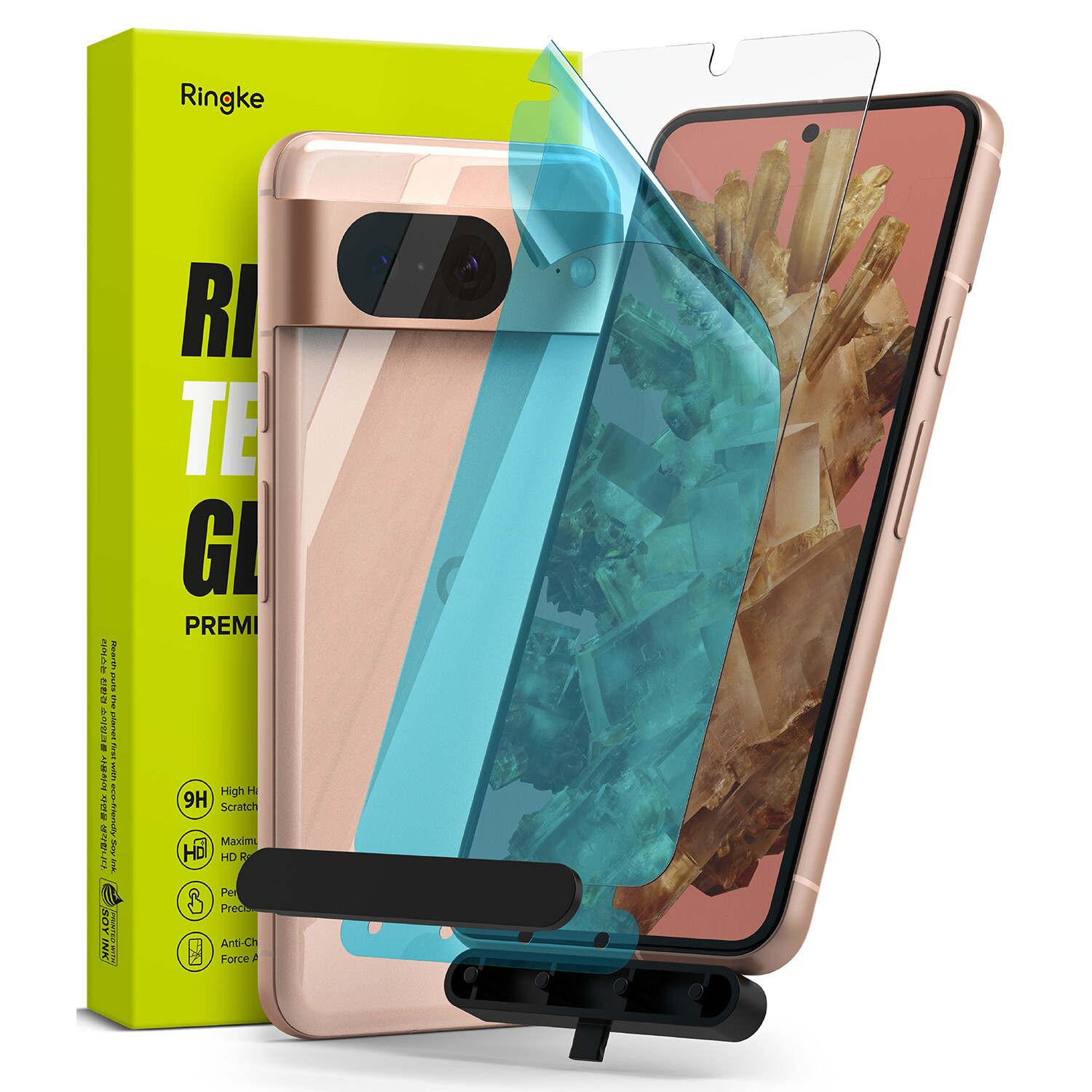 Google Pixel 8 Skærmbeskytter i glas med monteringsværktøj (2-pak)