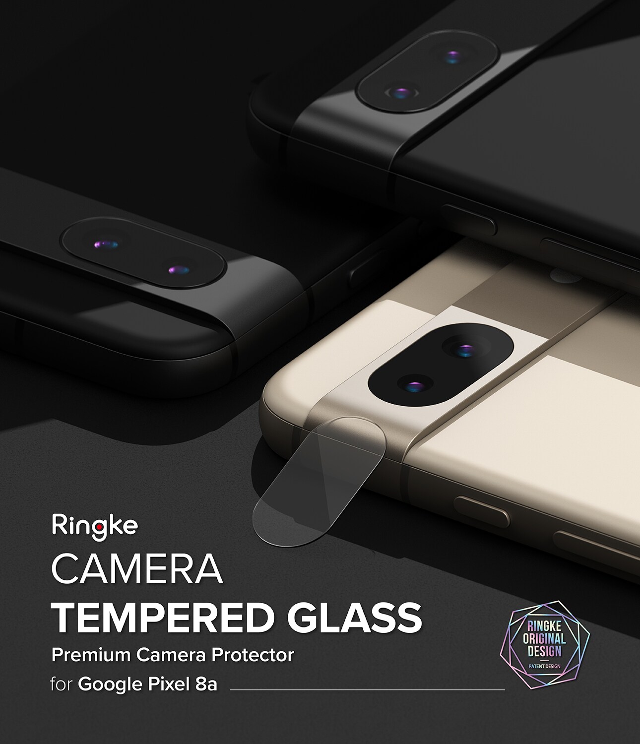 Google Pixel 8a Kamerabeskyttelse i glas (3-pak)