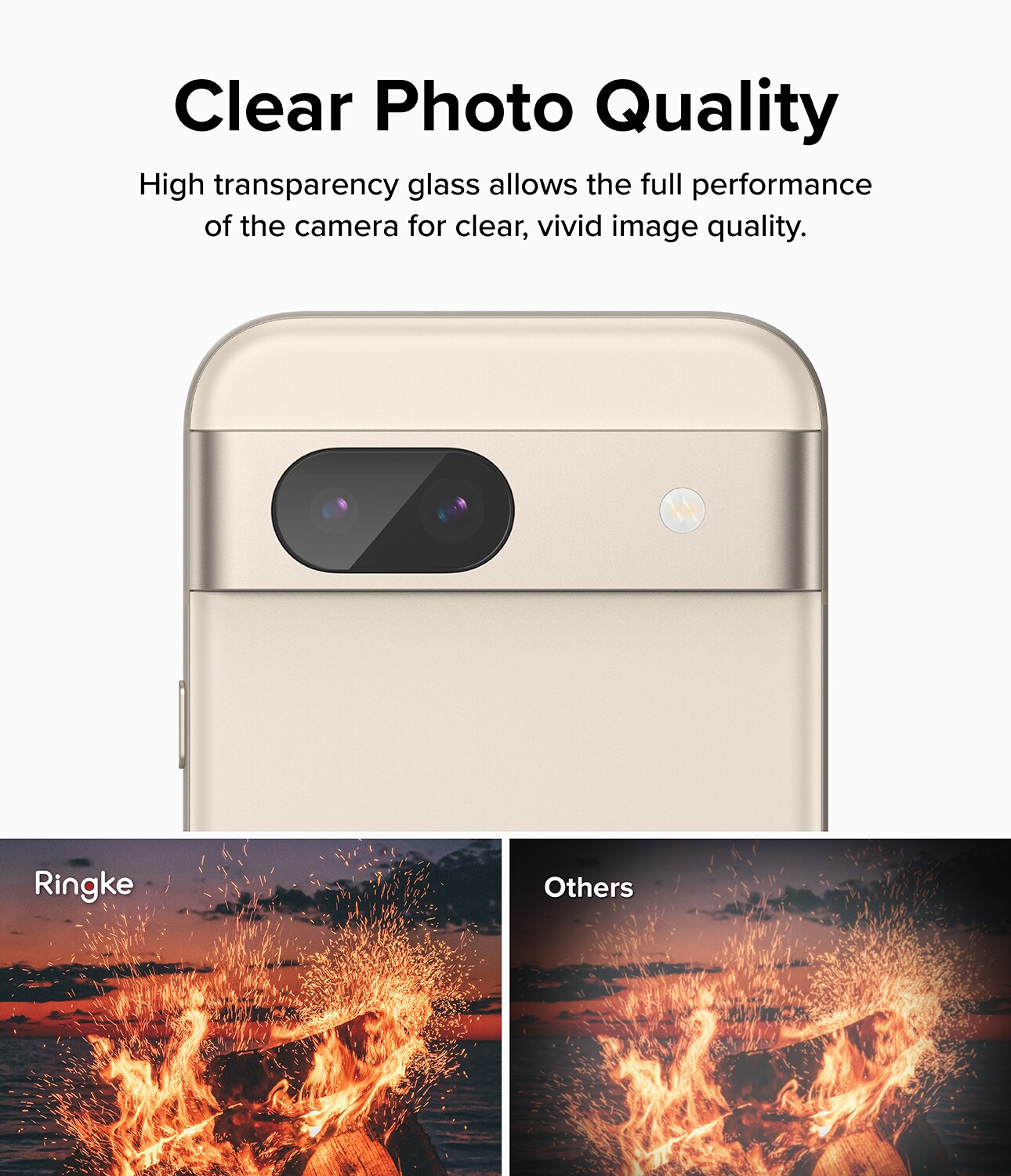 Google Pixel 8a Kamerabeskyttelse i glas (3-pak)