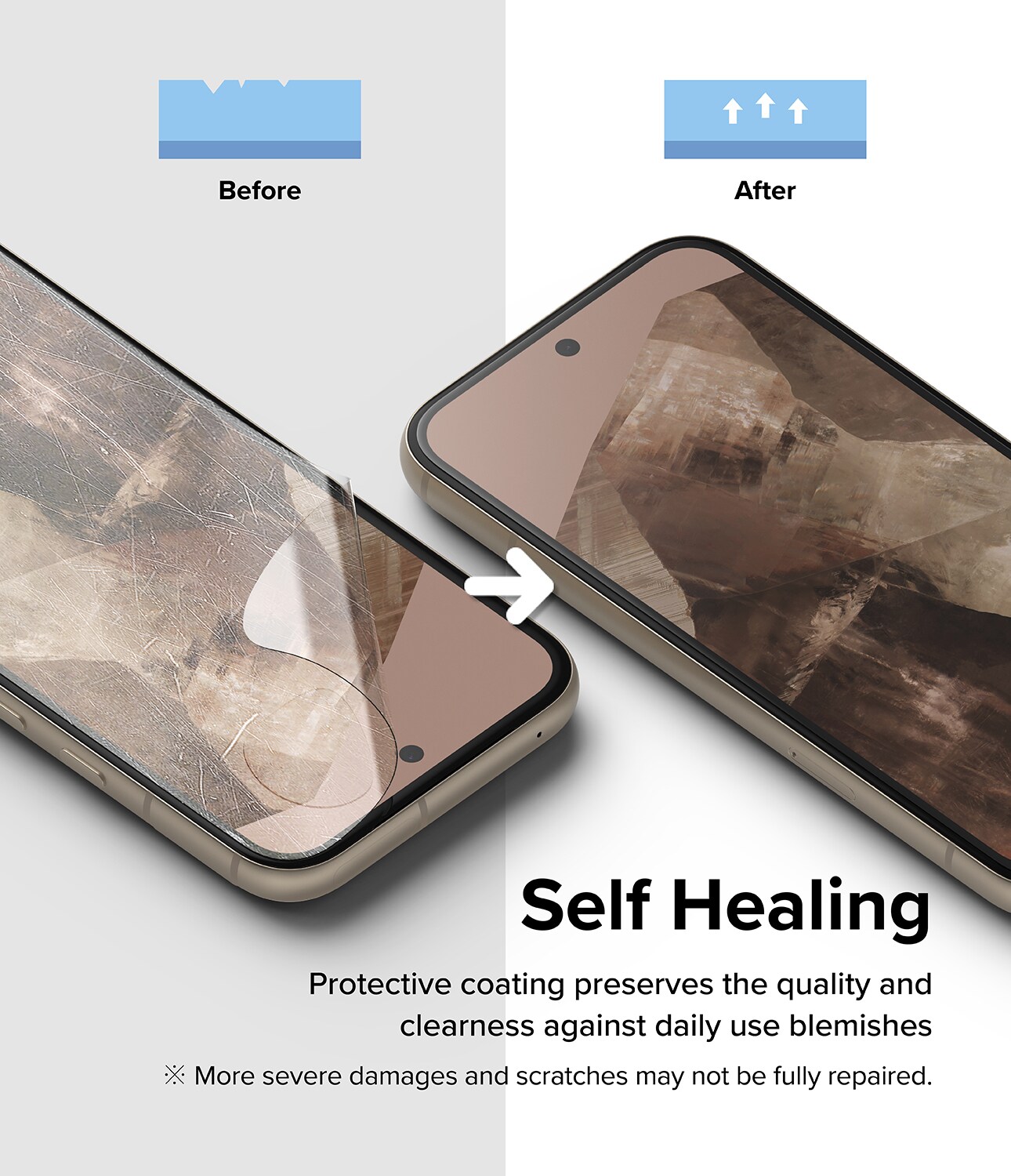 Google Pixel 8a Skærmbeskytter beskyttelsesfilm - Dual Easy (2-pak)