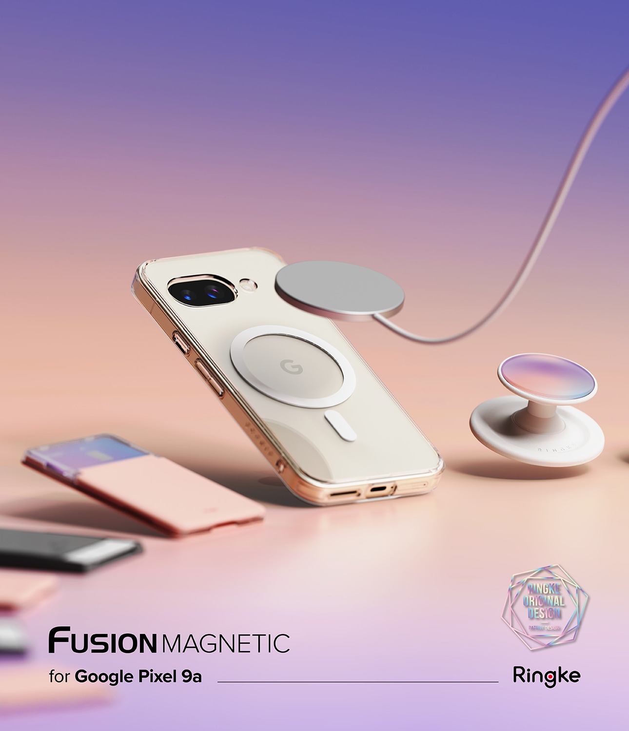 Google Pixel 9a Fusion MagSafe cover, Gennemsigtig