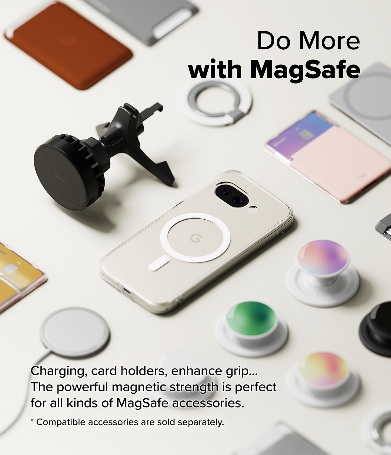 Google Pixel 9a Fusion MagSafe cover, Gennemsigtig