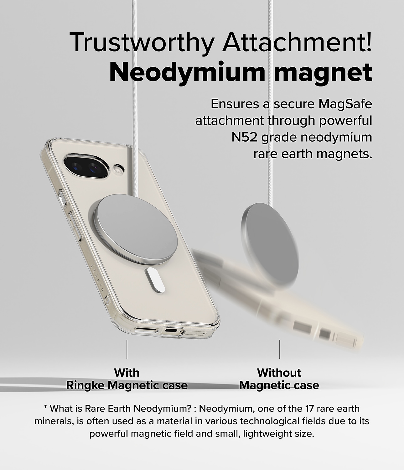 Google Pixel 9a Fusion MagSafe cover, Gennemsigtig