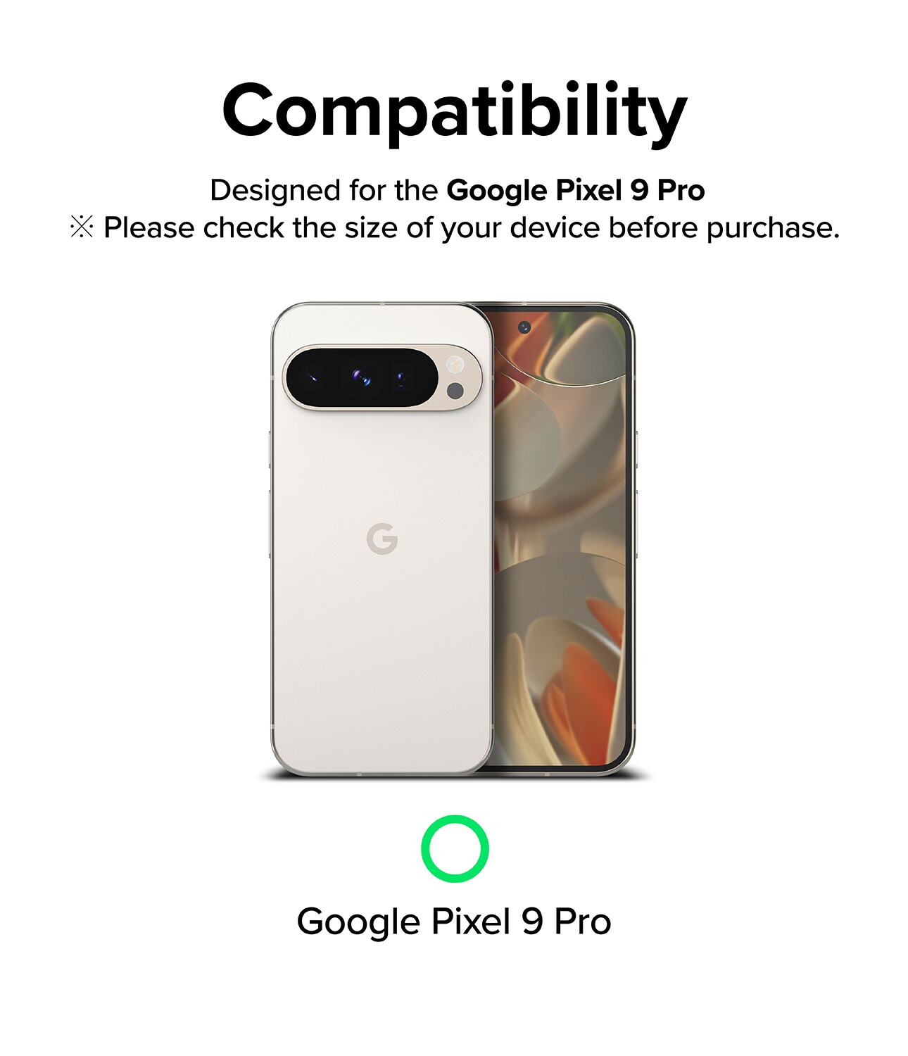 Google Pixel 9 Pro Kamerabeskyttelse i glas (3-pak)