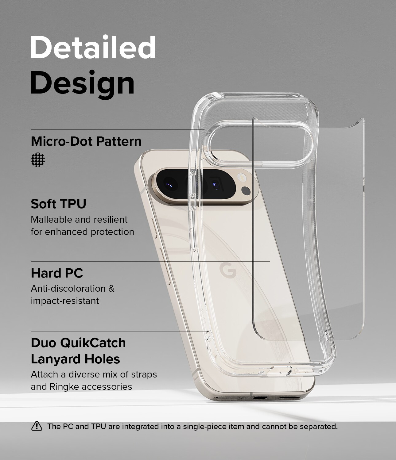 Google Pixel 9 Pro Fusion cover, Gennemsigtig