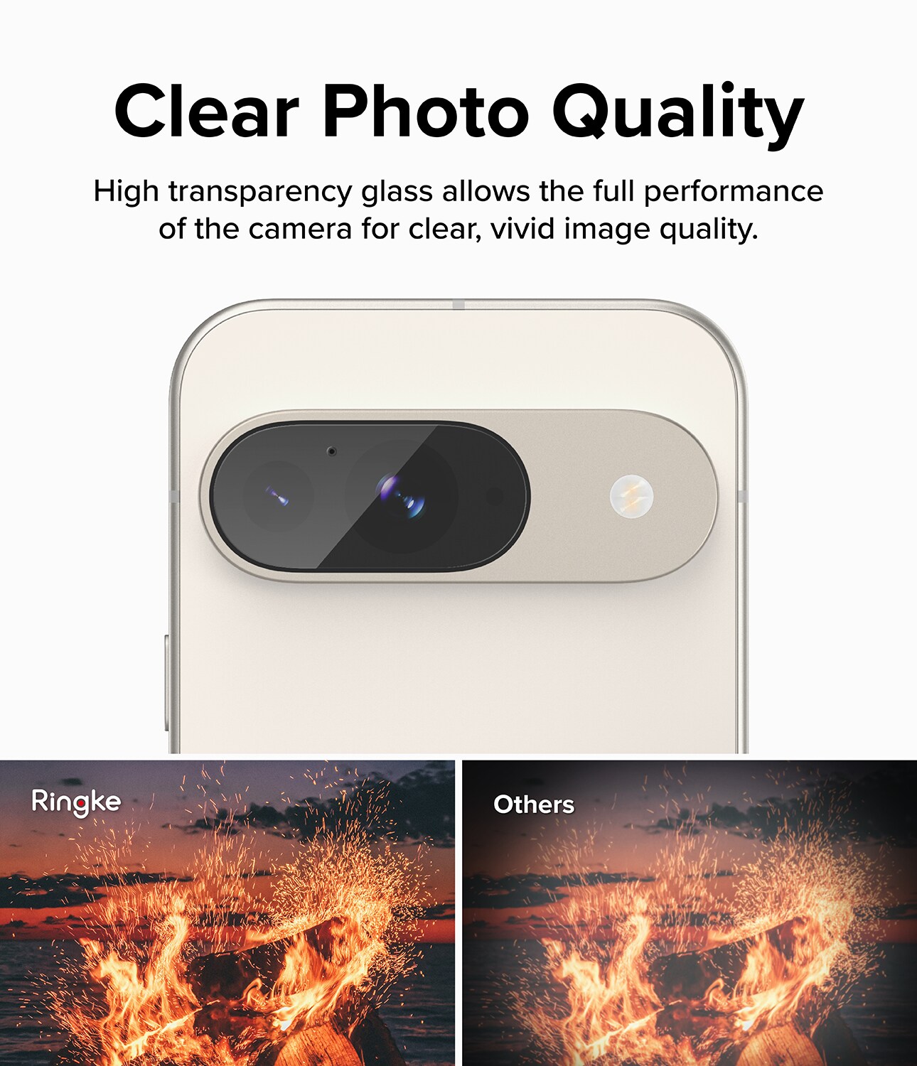 Google Pixel 9 Kamerabeskyttelse i glas (3-pak)