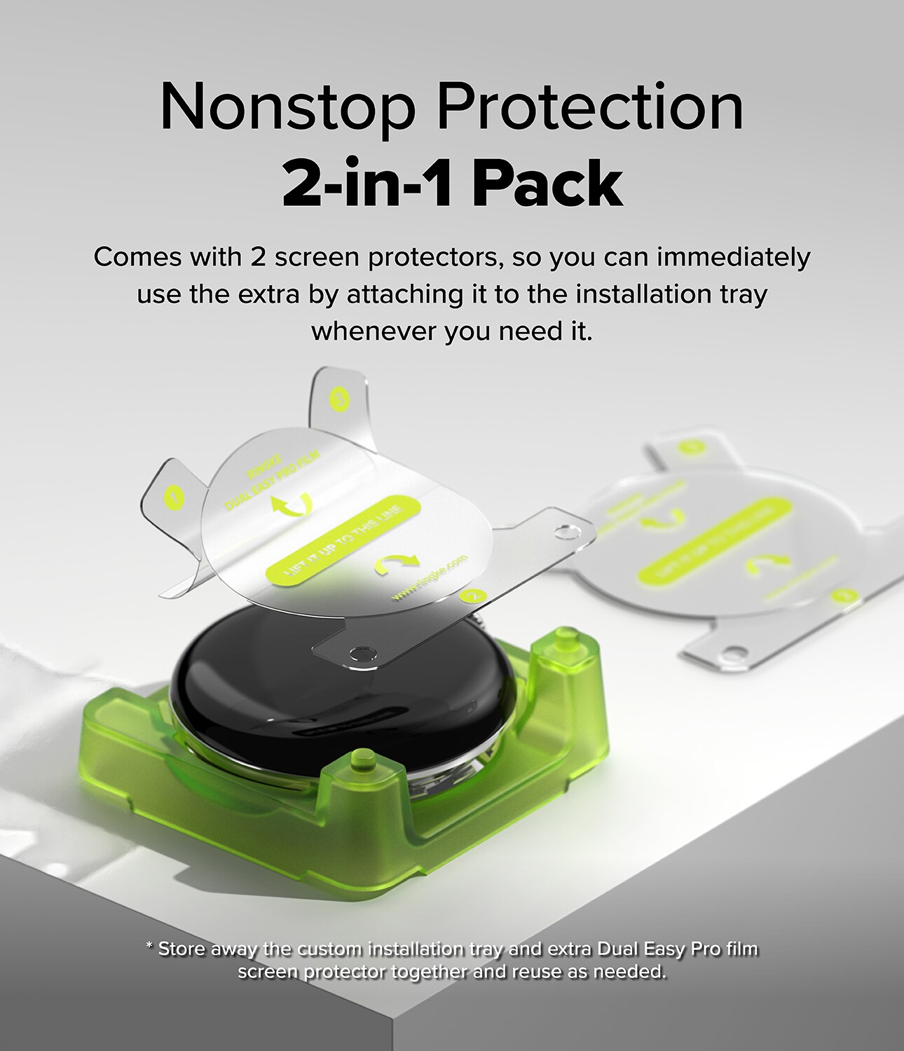 Google Pixel Watch 4 41mm Skærmbeskyttelse - beskyttelsesfilm Dual Easy Pro (2-pack)