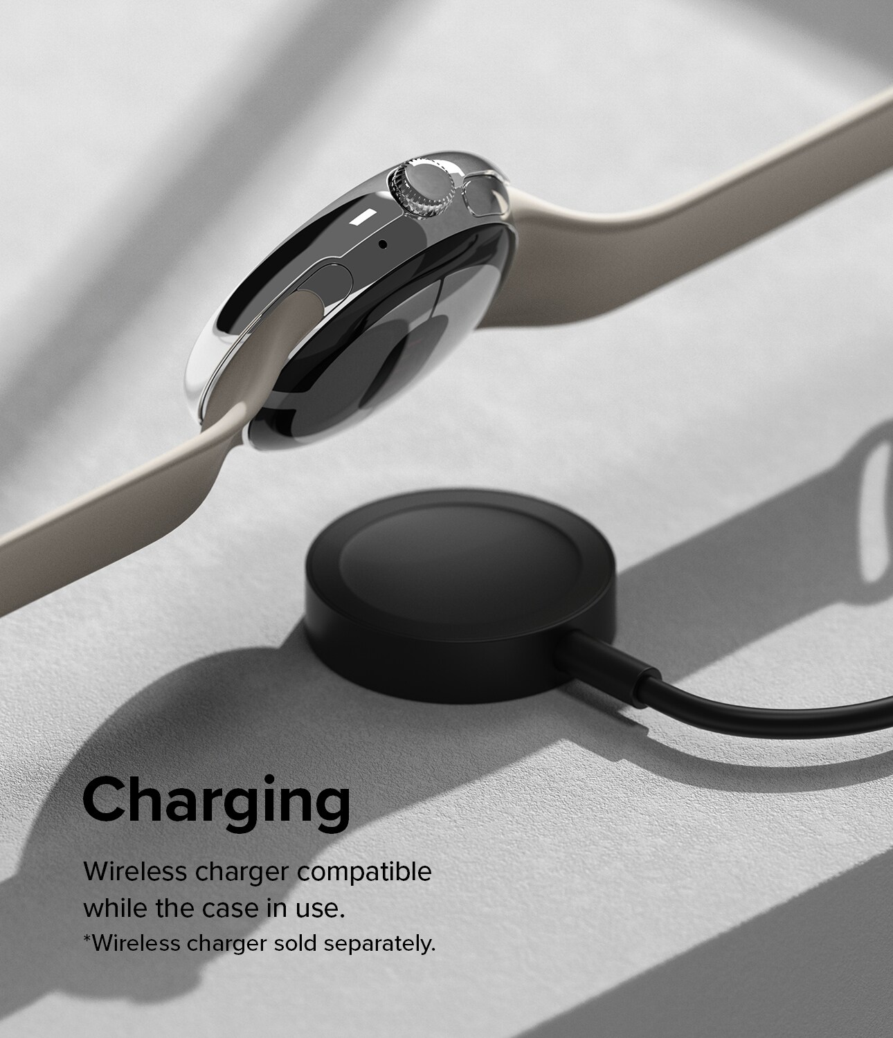 Google Pixel Watch 2 Beskyttelsesring - Bezel Styling Sølv