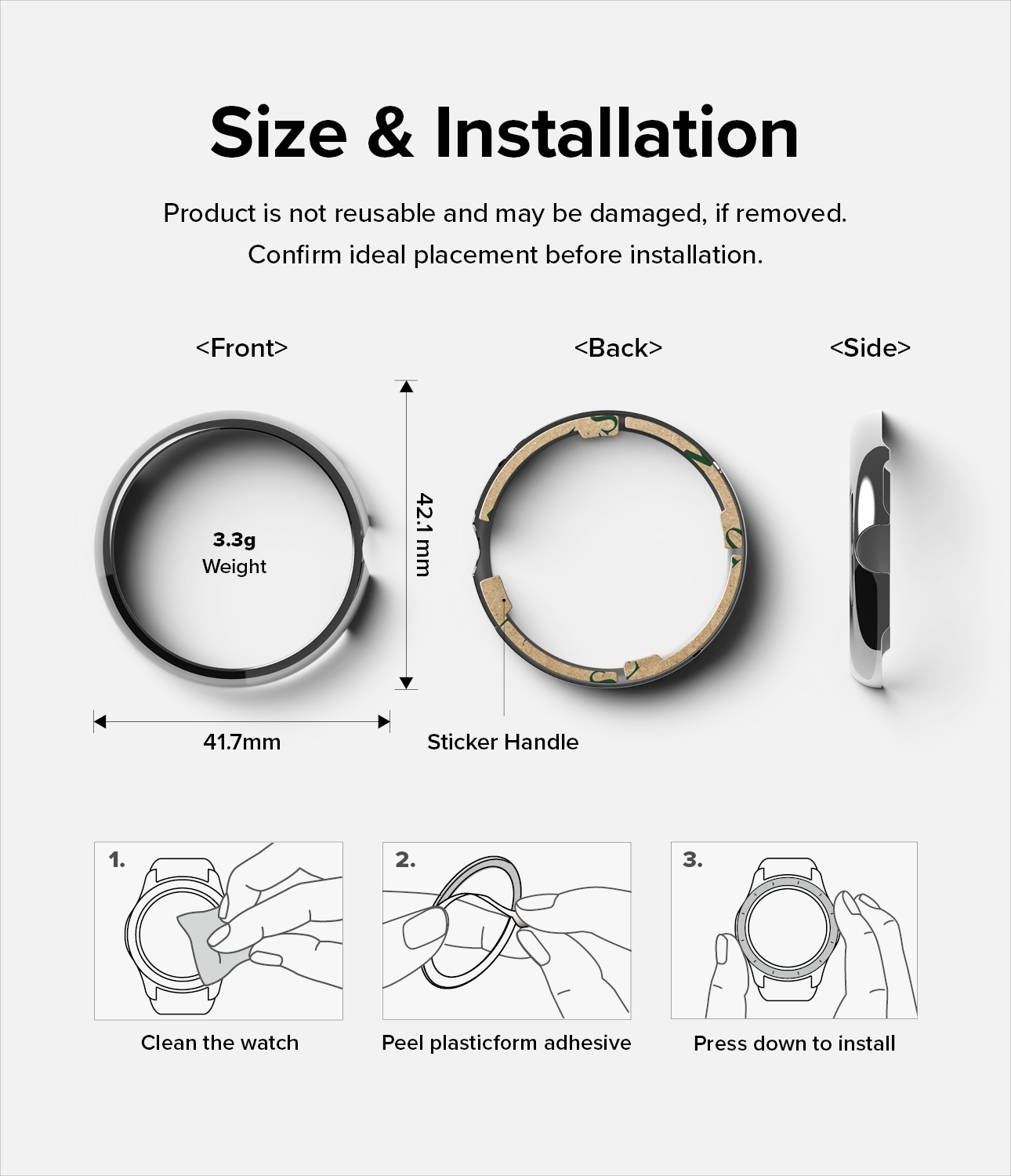Google Pixel Watch 2 Beskyttelsesring - Bezel Styling Sølv