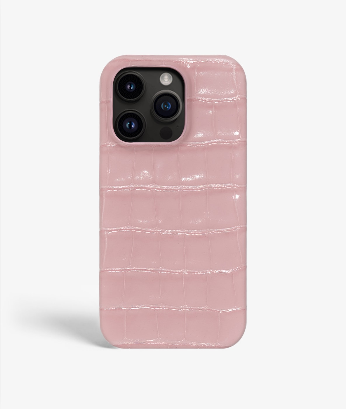 iPhone 14 Pro Max Cover Croco Lyserød