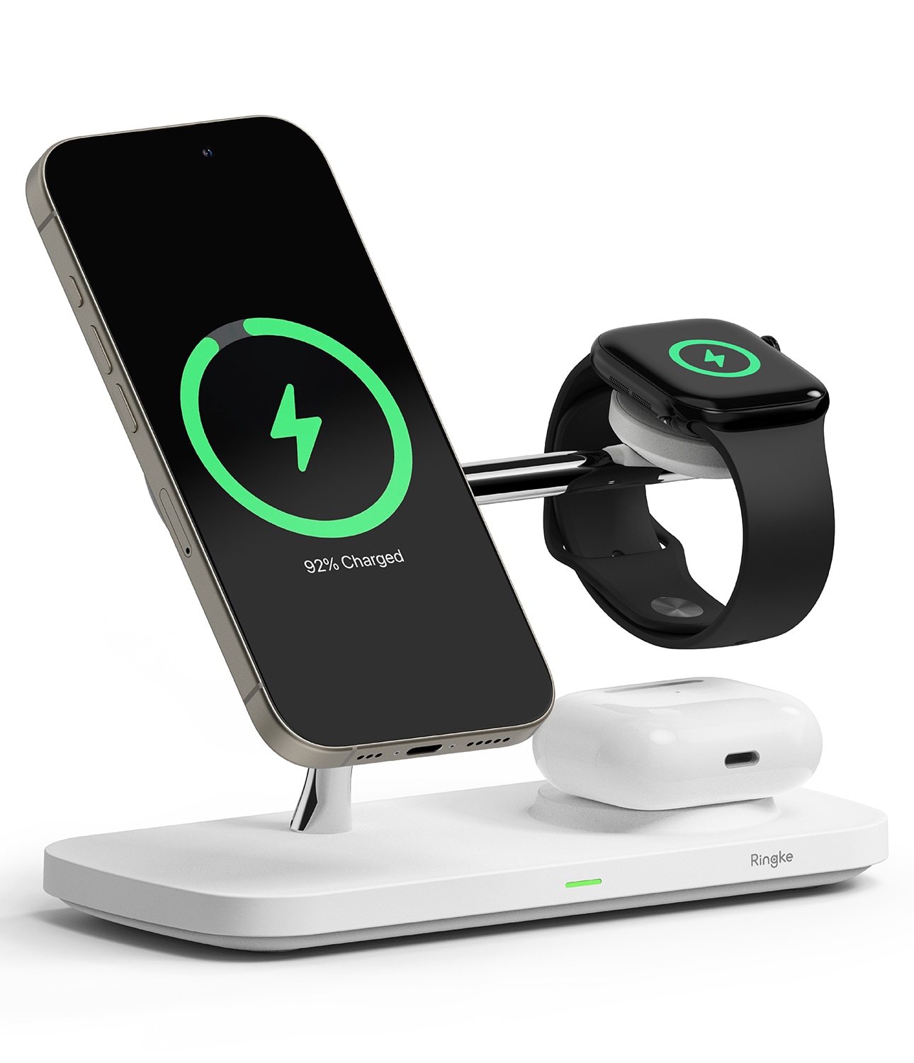 Qi2 MagSafe 3-i-1 opladningsstation, Hvid