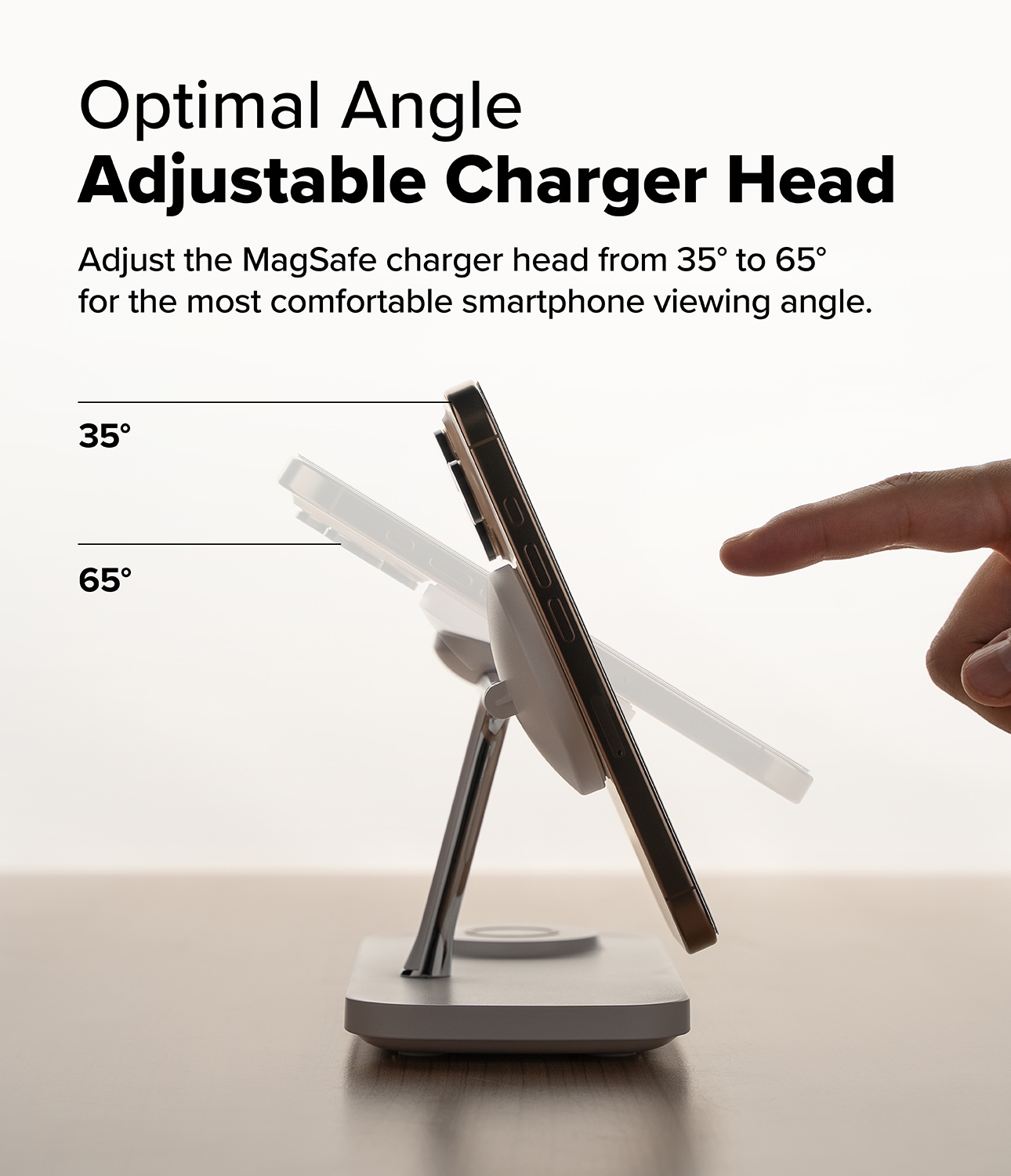 Qi2 MagSafe 3-i-1 opladningsstation, Hvid