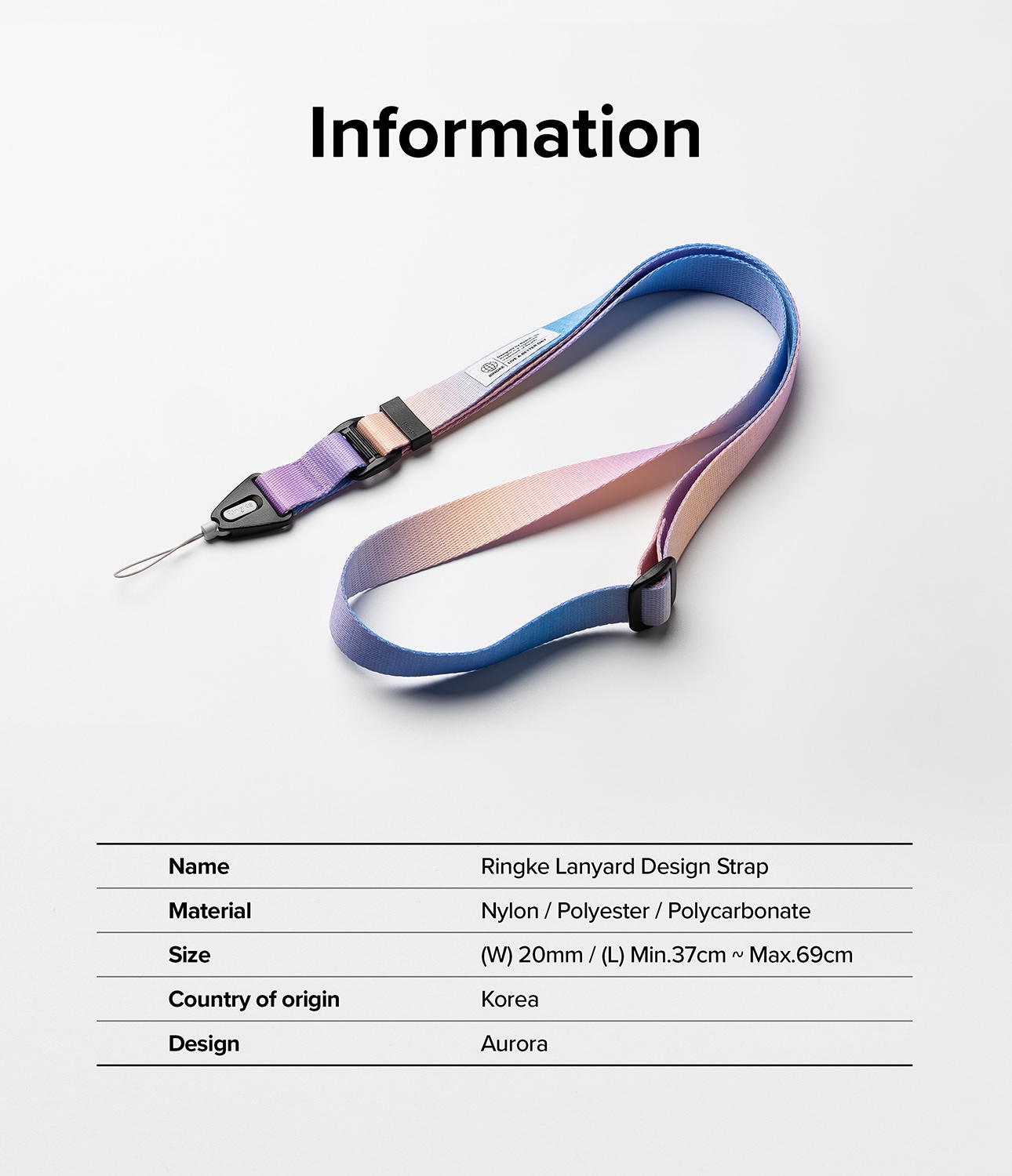Lanyard strap til telefon, Aurora