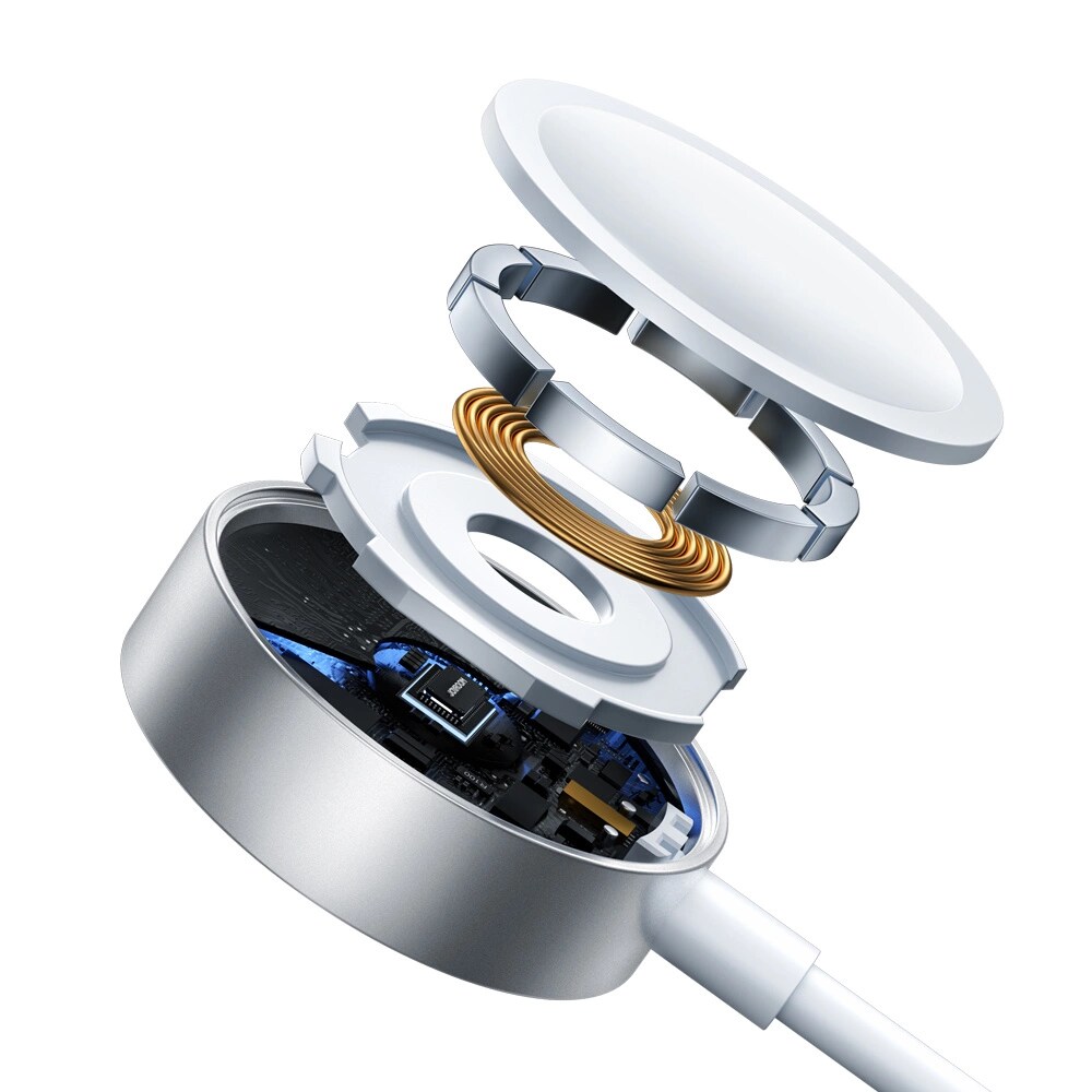 3-i-1 opladningskabel - USB-A til Lightning & Apple Watch oplader, Hvid