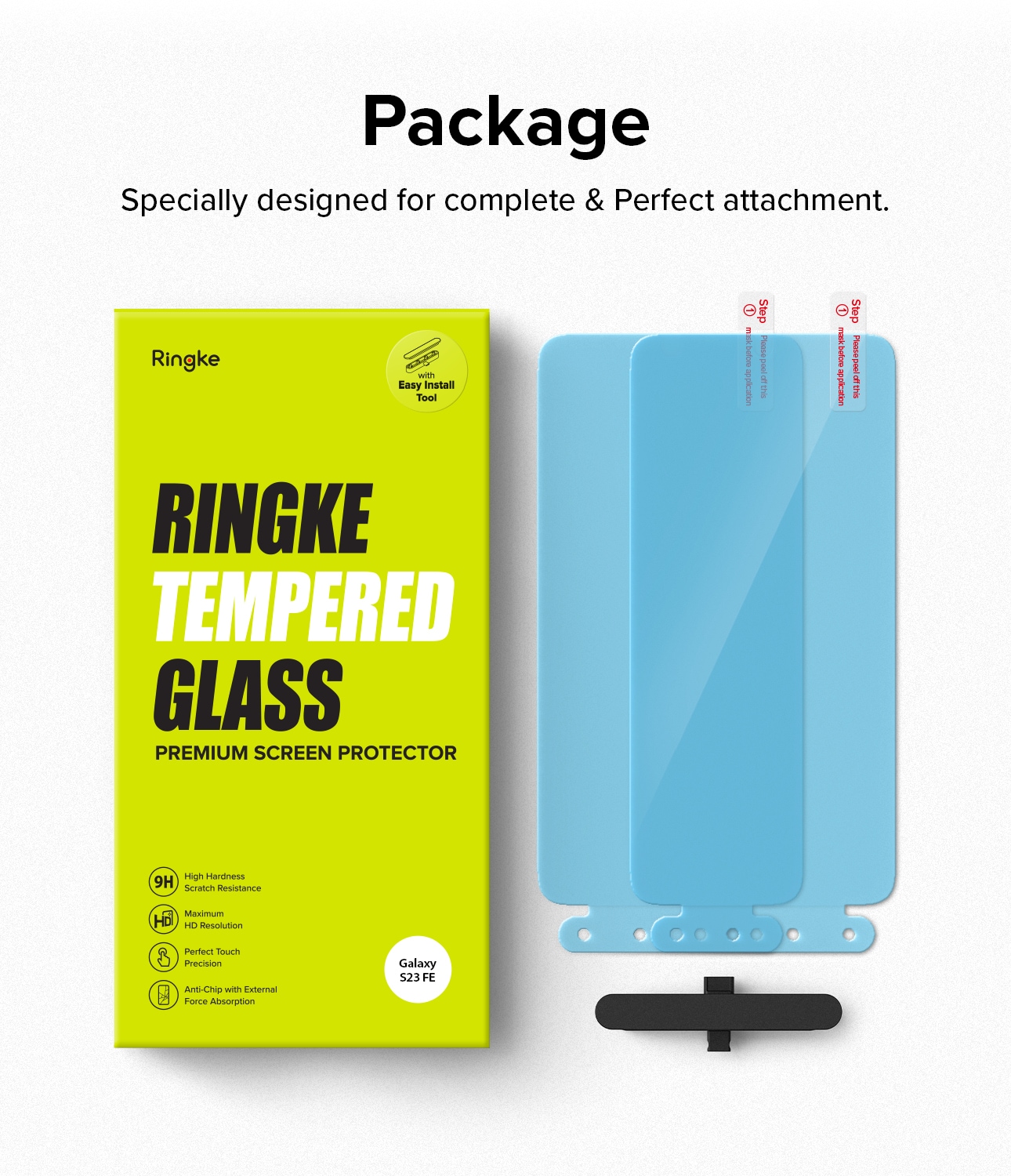 Samsung Galaxy S23 FE Skærmbeskytter i glas med monteringsværktøj (2-pak)