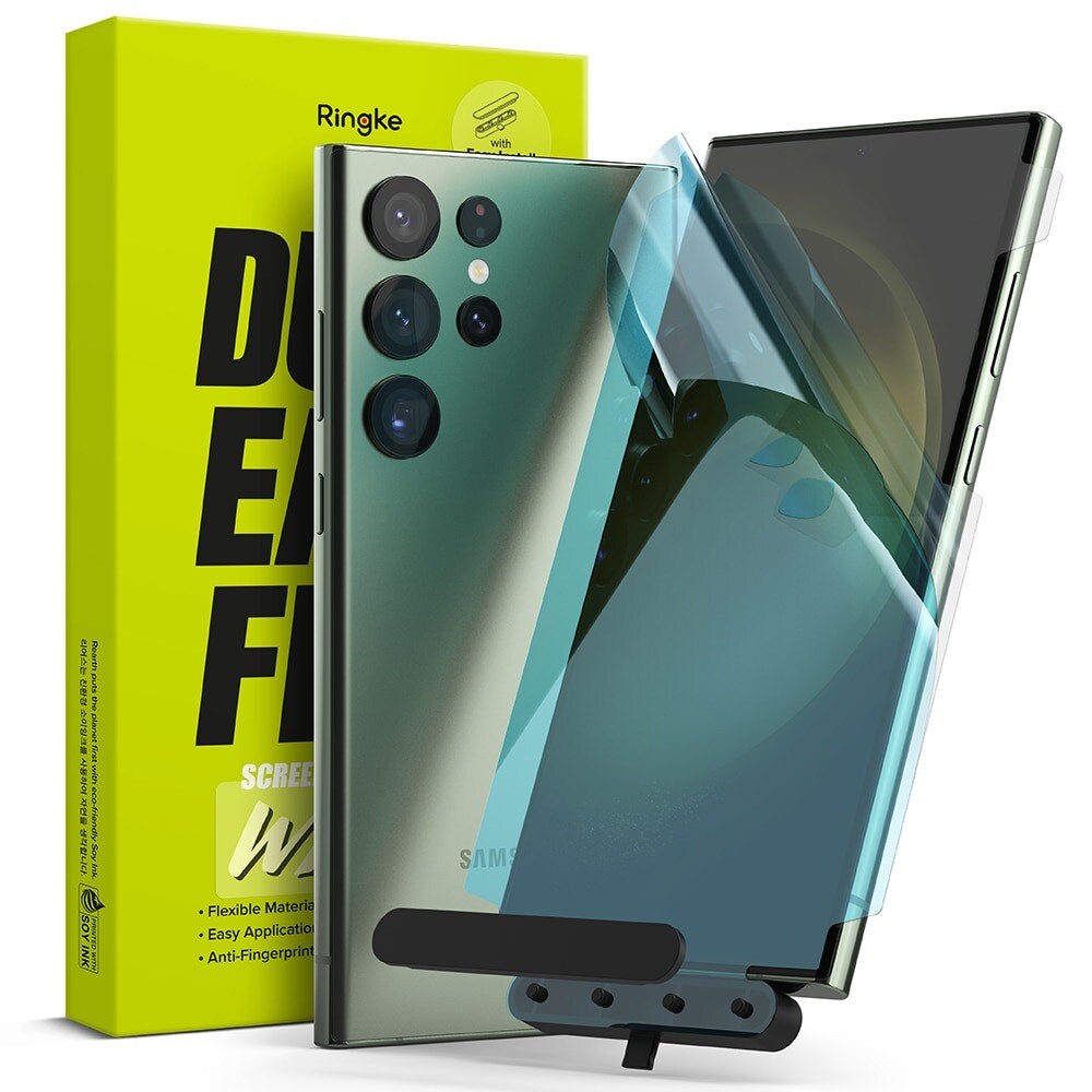Samsung Galaxy S23 Ultra Skærmbeskytter beskyttelsesfilm - Dual Easy Wing (2-pak)