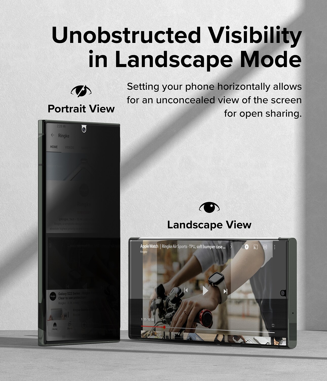 Samsung Galaxy S23 Ultra Anti-spy skærmbeskytter beskyttelsesfilm - Dual Easy Wing