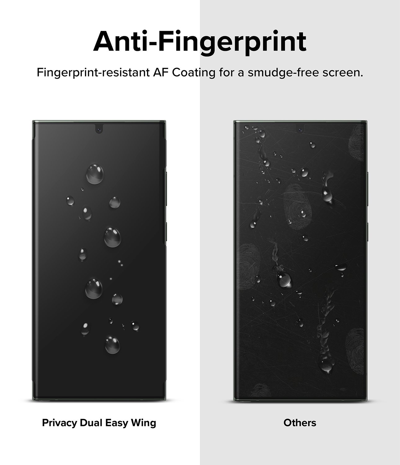 Samsung Galaxy S23 Ultra Anti-spy skærmbeskytter beskyttelsesfilm - Dual Easy Wing