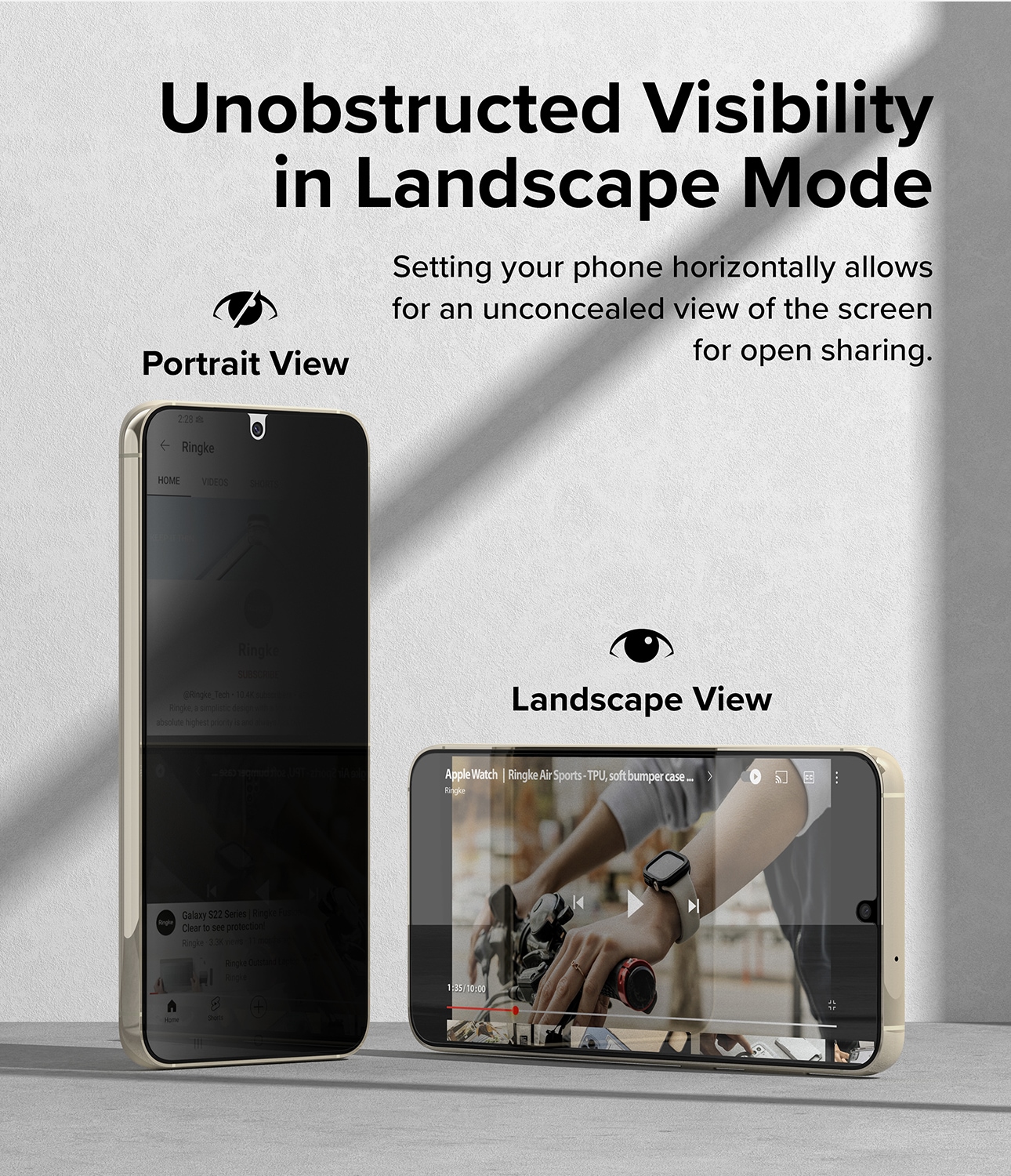 Samsung Galaxy S23 Anti-spy skærmbeskytter i glas med monteringsværktøj