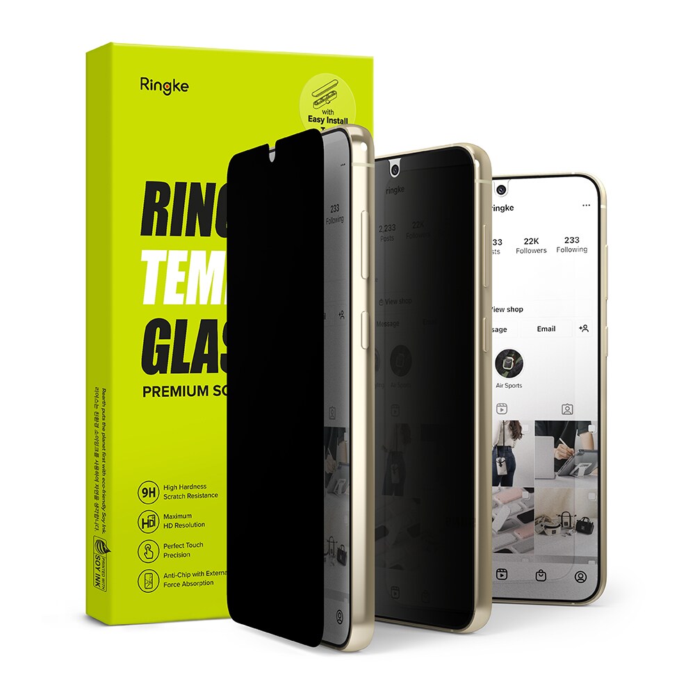 Samsung Galaxy S23 Anti-spy skærmbeskytter i glas med monteringsværktøj