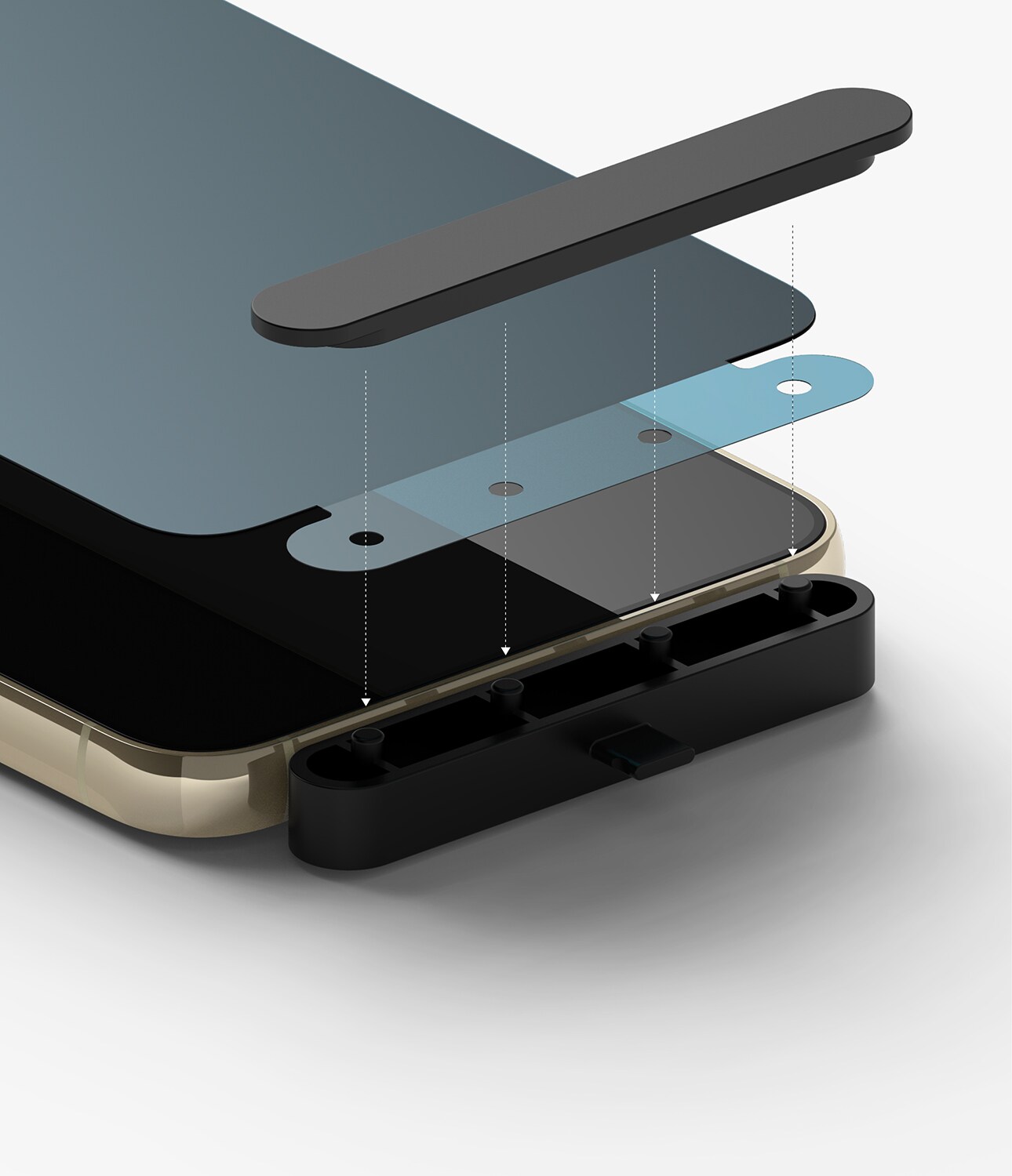 Samsung Galaxy S23 Plus Anti-spy skærmbeskytter i glas med monteringsværktøj
