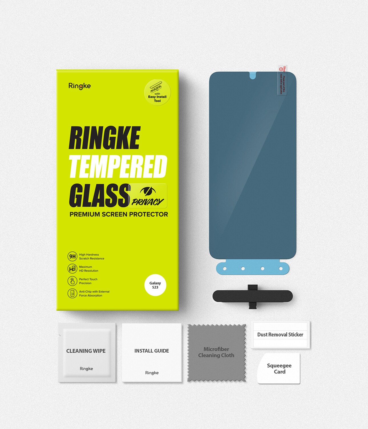 Samsung Galaxy S23 Plus Anti-spy skærmbeskytter i glas med monteringsværktøj