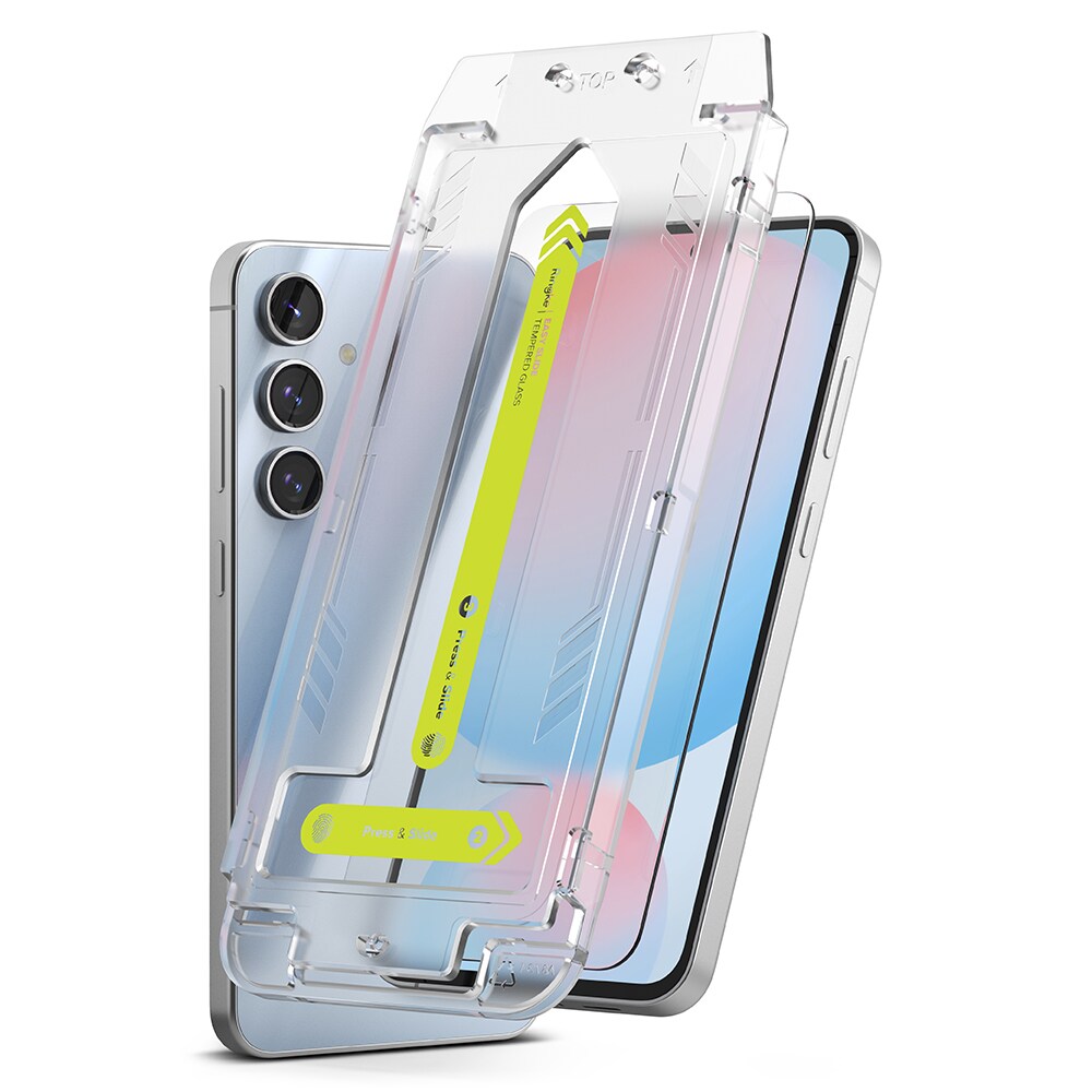 Samsung Galaxy S24 FE Skærmbeskytter i glas med monteringsramme (2-pak)