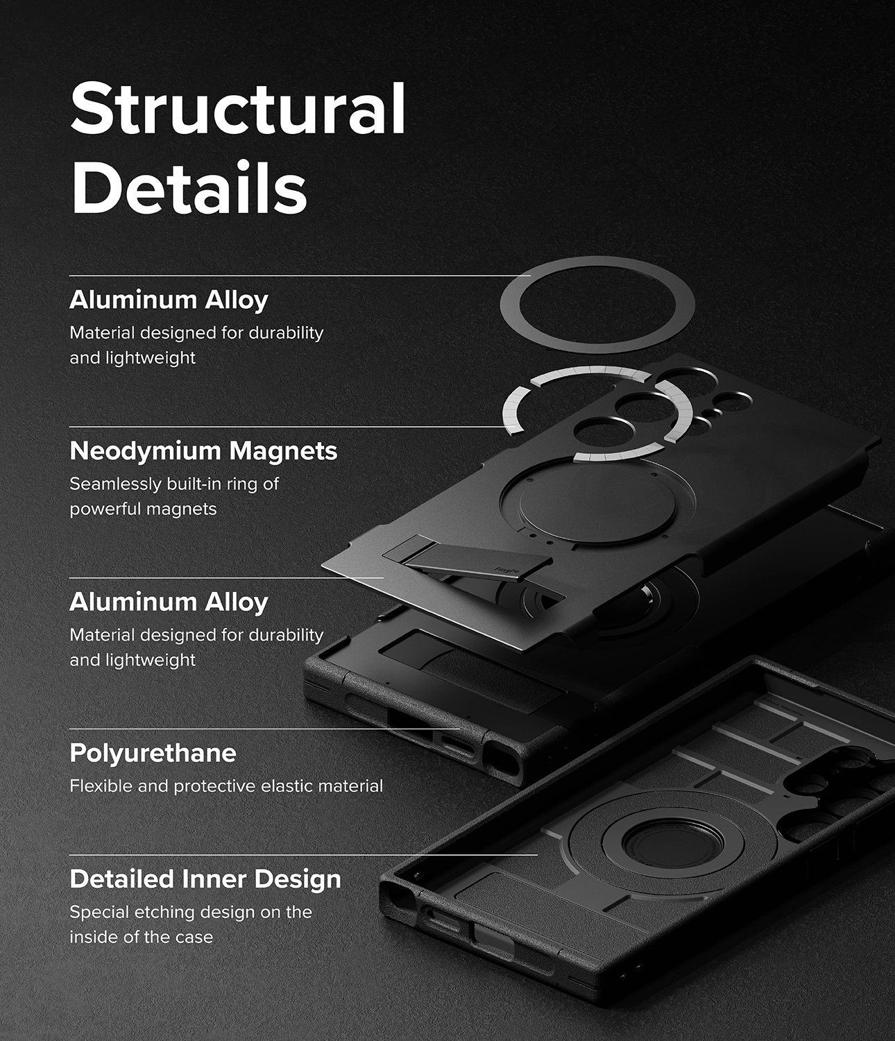 Samsung Galaxy S24 Ultra Alles magnetiske cover, Sort