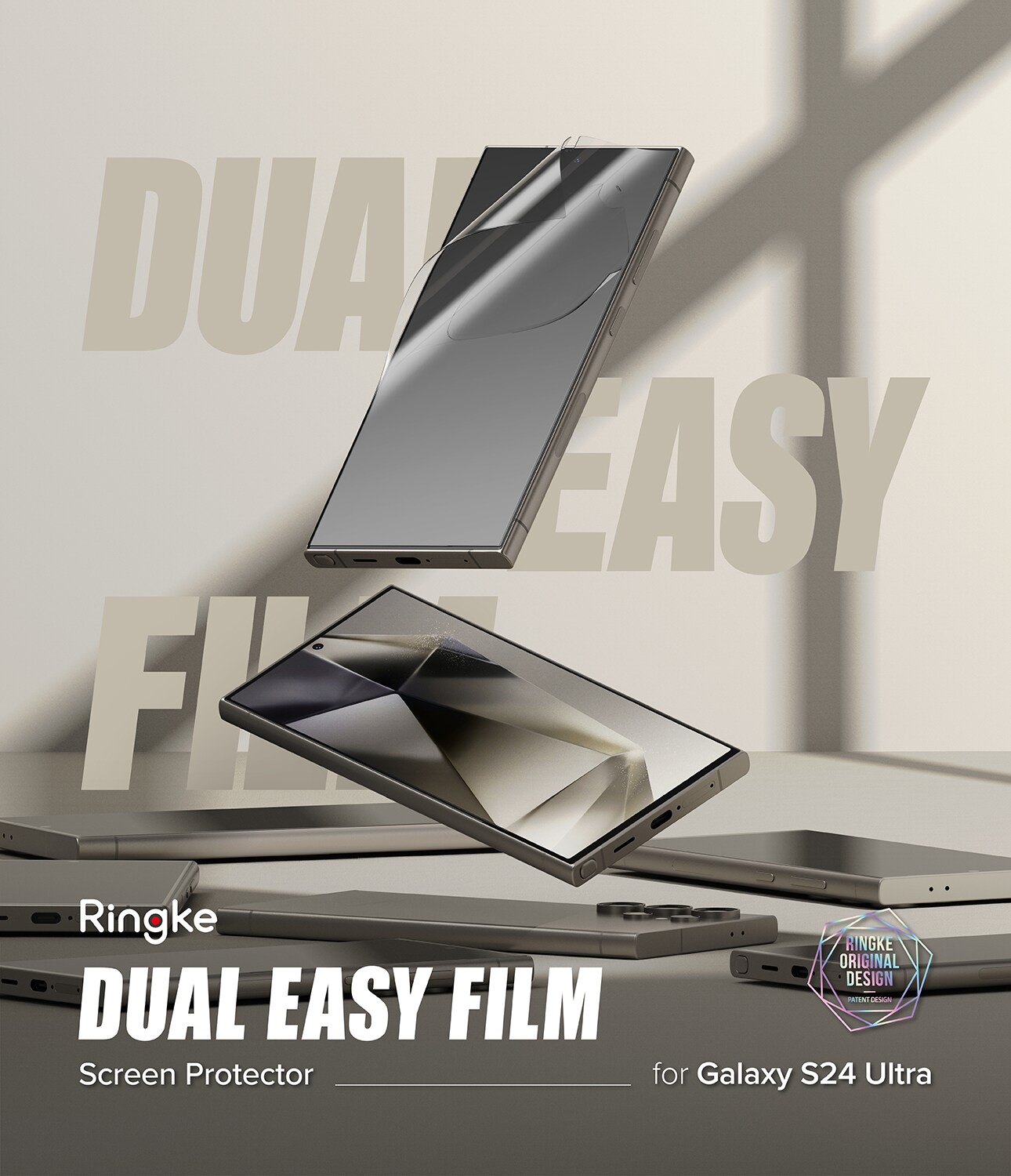 Samsung Galaxy S24 Ultra Skærmbeskytter beskyttelsesfilm - Dual Easy (2-pak)