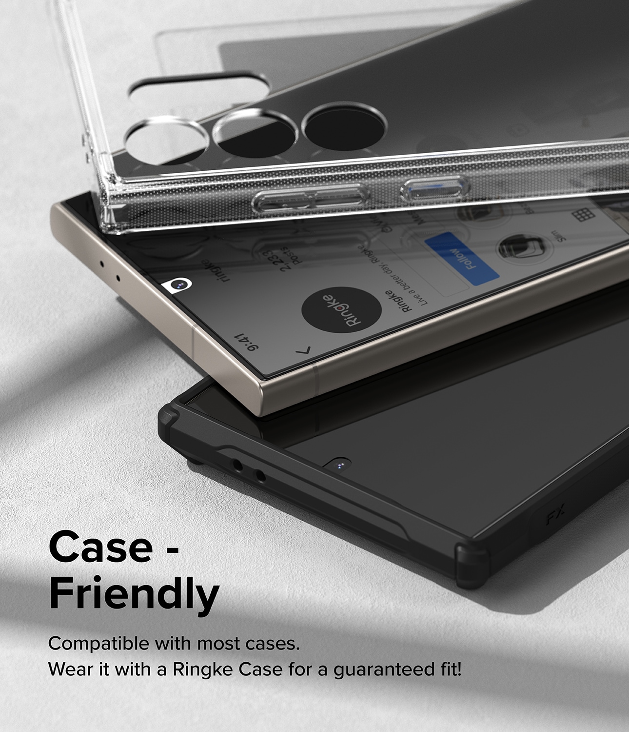 Samsung Galaxy S24 Ultra Anti-spy skærmbeskytter beskyttelsesfilm - Dual Easy Wing