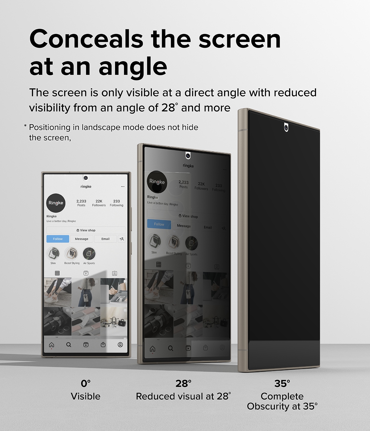 Samsung Galaxy S24 Ultra Anti-spy skærmbeskytter beskyttelsesfilm - Dual Easy Wing