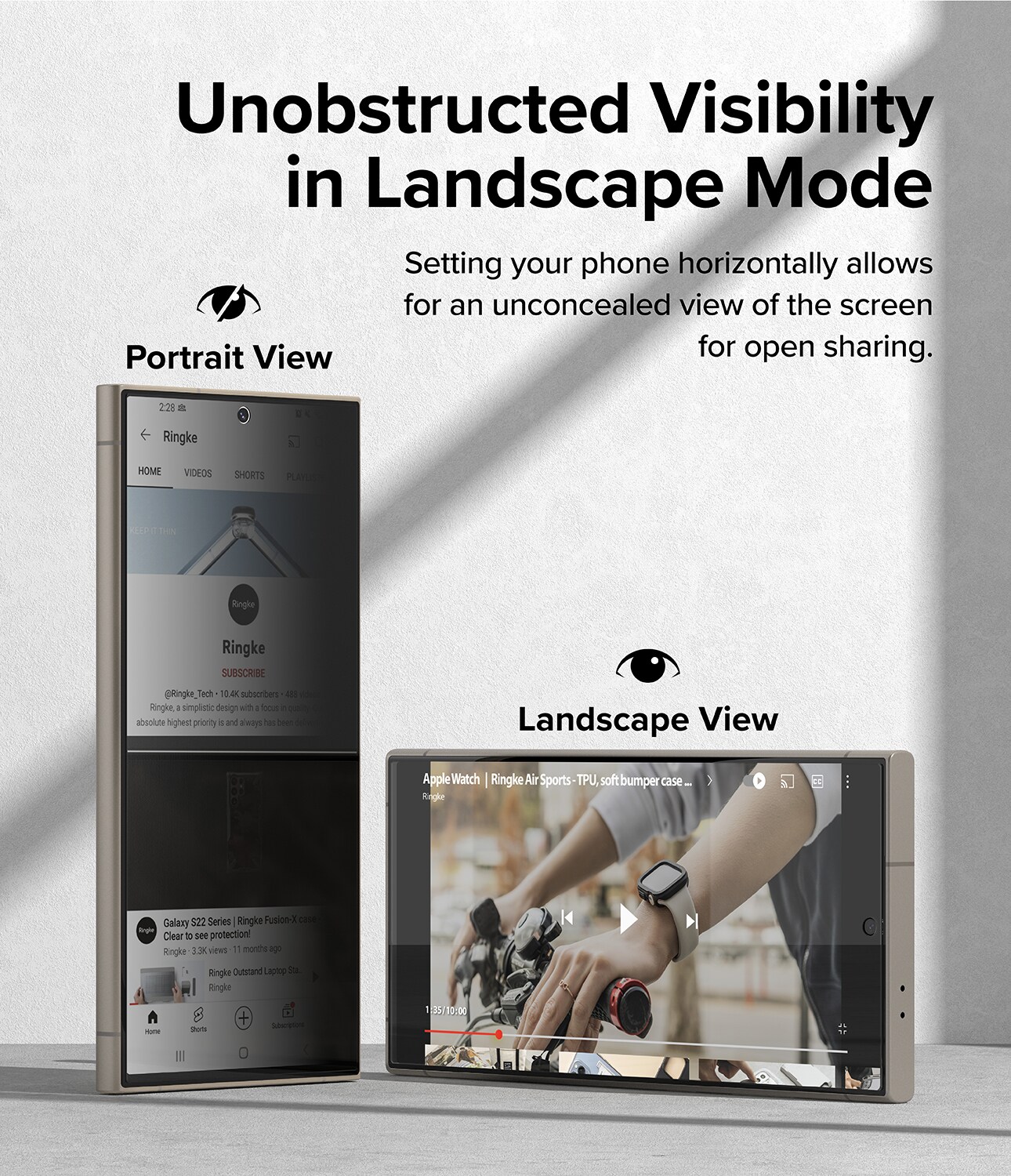 Samsung Galaxy S24 Ultra Anti-spy skærmbeskytter i glas med monteringsramme (2-pak)