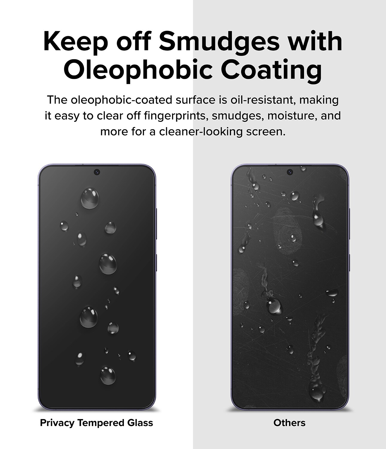 Samsung Galaxy S24 Plus Anti-spy skærmbeskytter i glas med monteringsramme (2-pak)