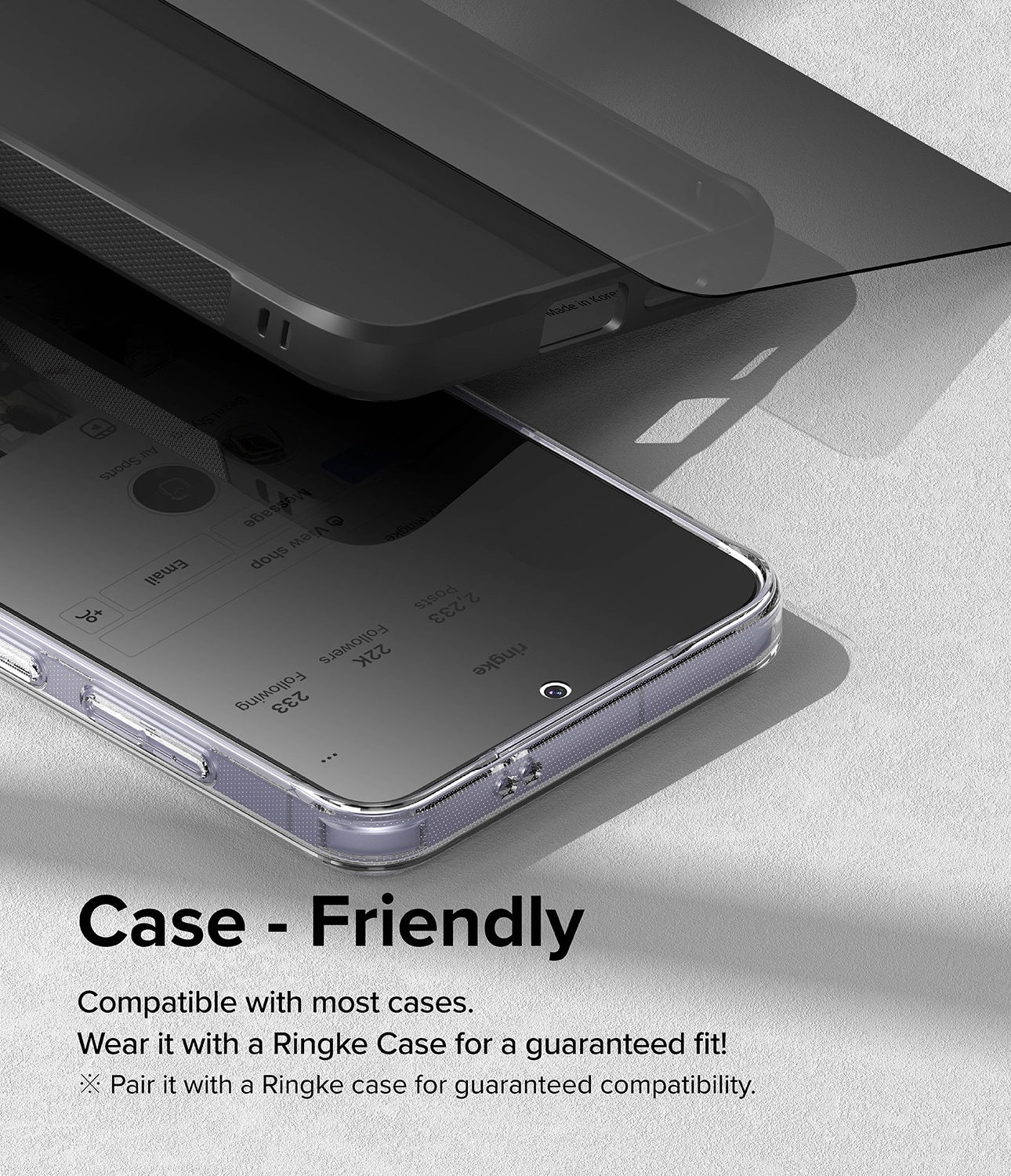 Samsung Galaxy S24 Plus Anti-spy skærmbeskytter i glas med monteringsramme (2-pak)