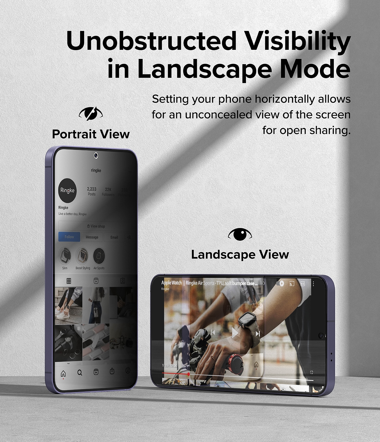 Samsung Galaxy S24 Plus Anti-spy skærmbeskytter i glas med monteringsramme (2-pak)