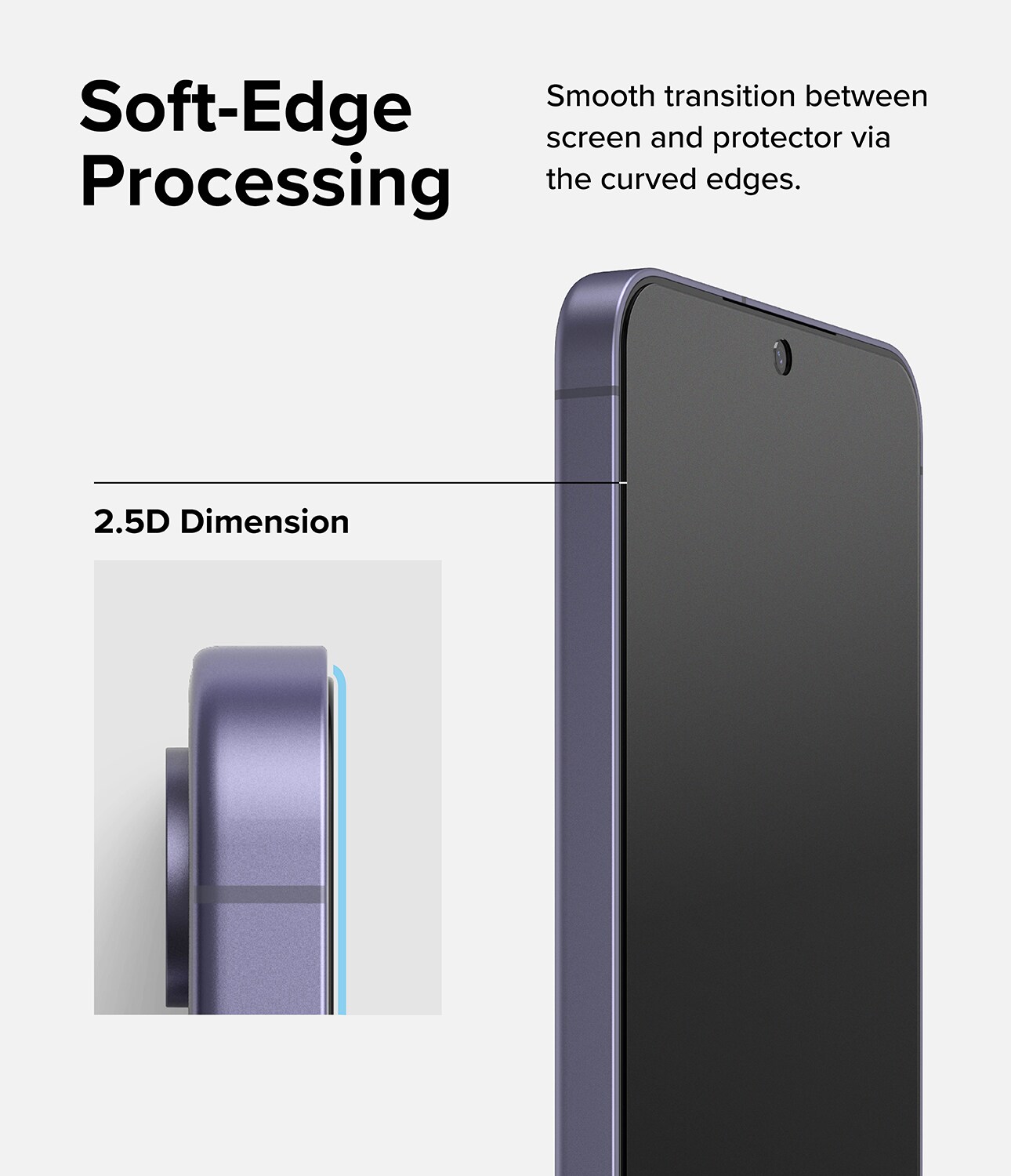 Samsung Galaxy S24 Plus Anti-spy skærmbeskytter i glas med monteringsramme (2-pak)