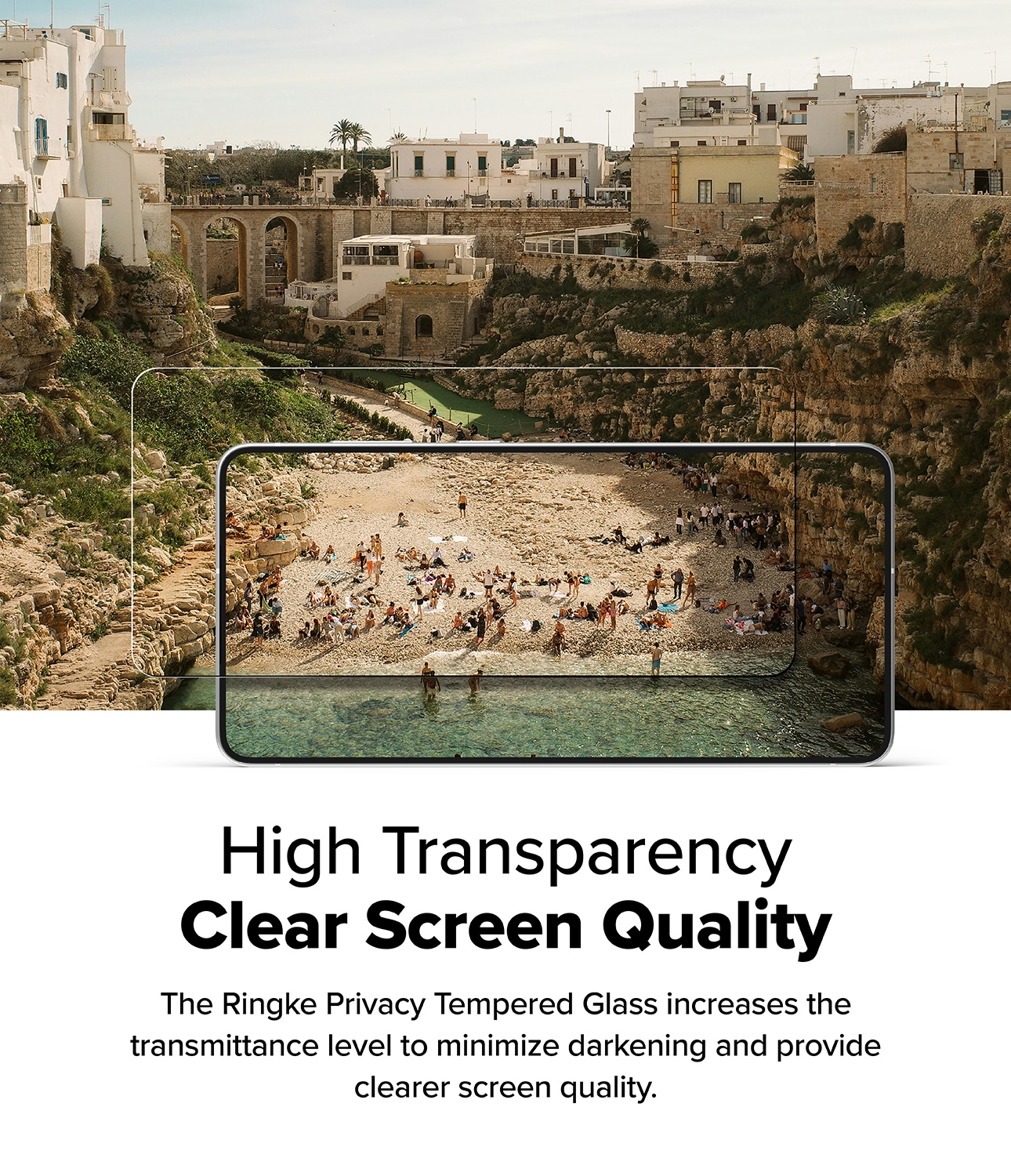 Samsung Galaxy S25 Edge Anti-spy skærmbeskytter i glas med monteringsramme (2-pak)