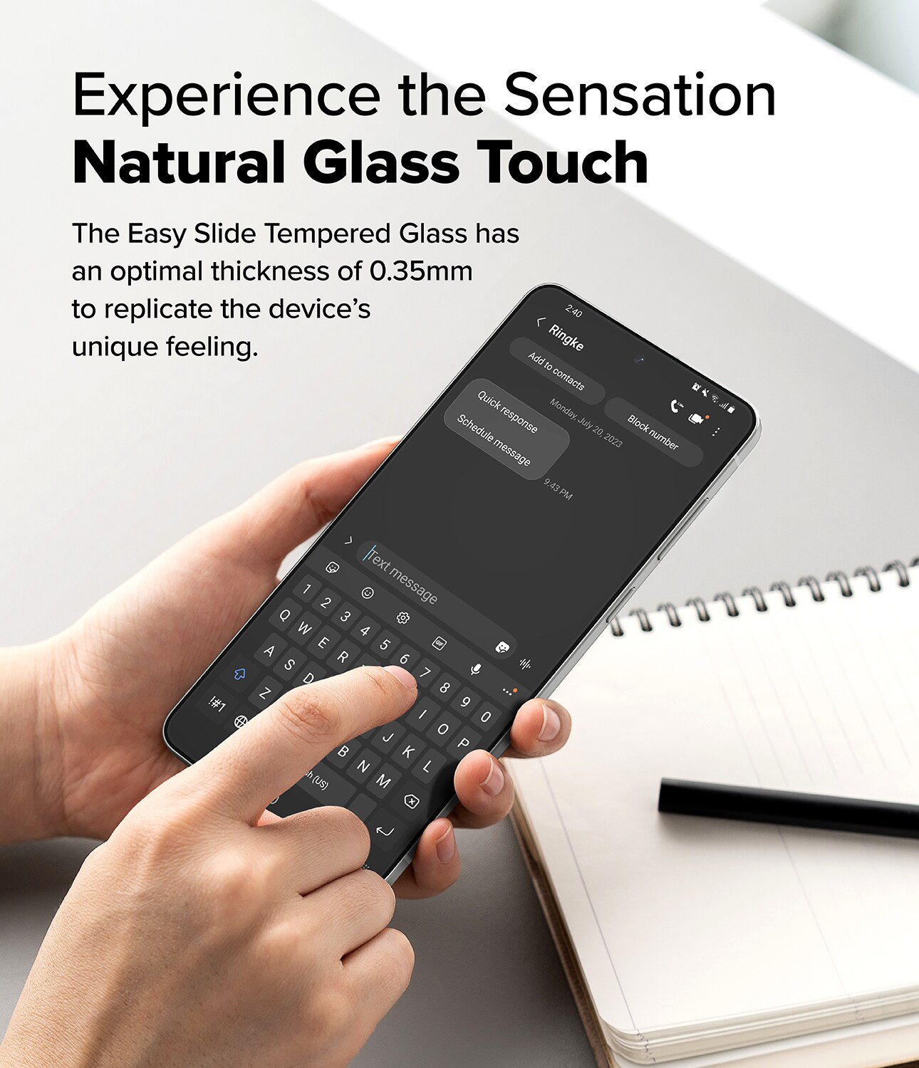 Samsung Galaxy S25 Edge Skærmbeskytter i glas med monteringsramme (2-pak)