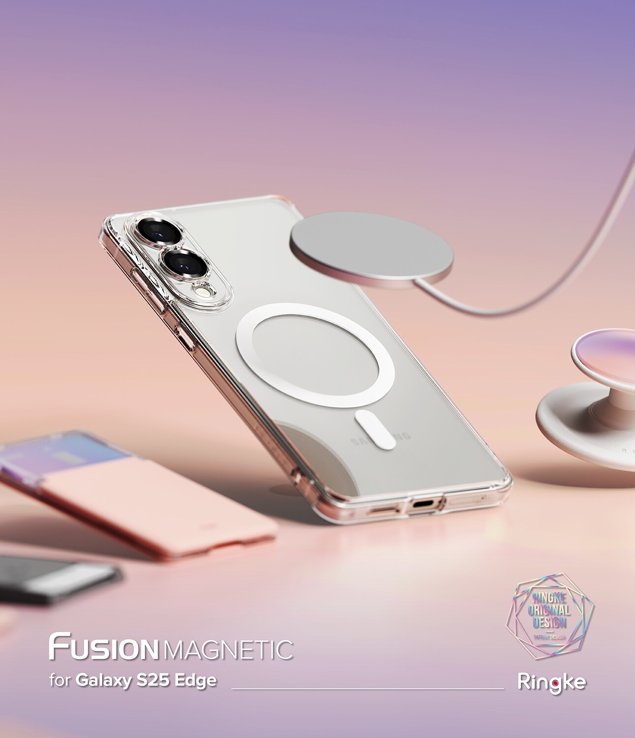 Samsung Galaxy S25 Edge Fusion MagSafe cover, Gennemsigtig