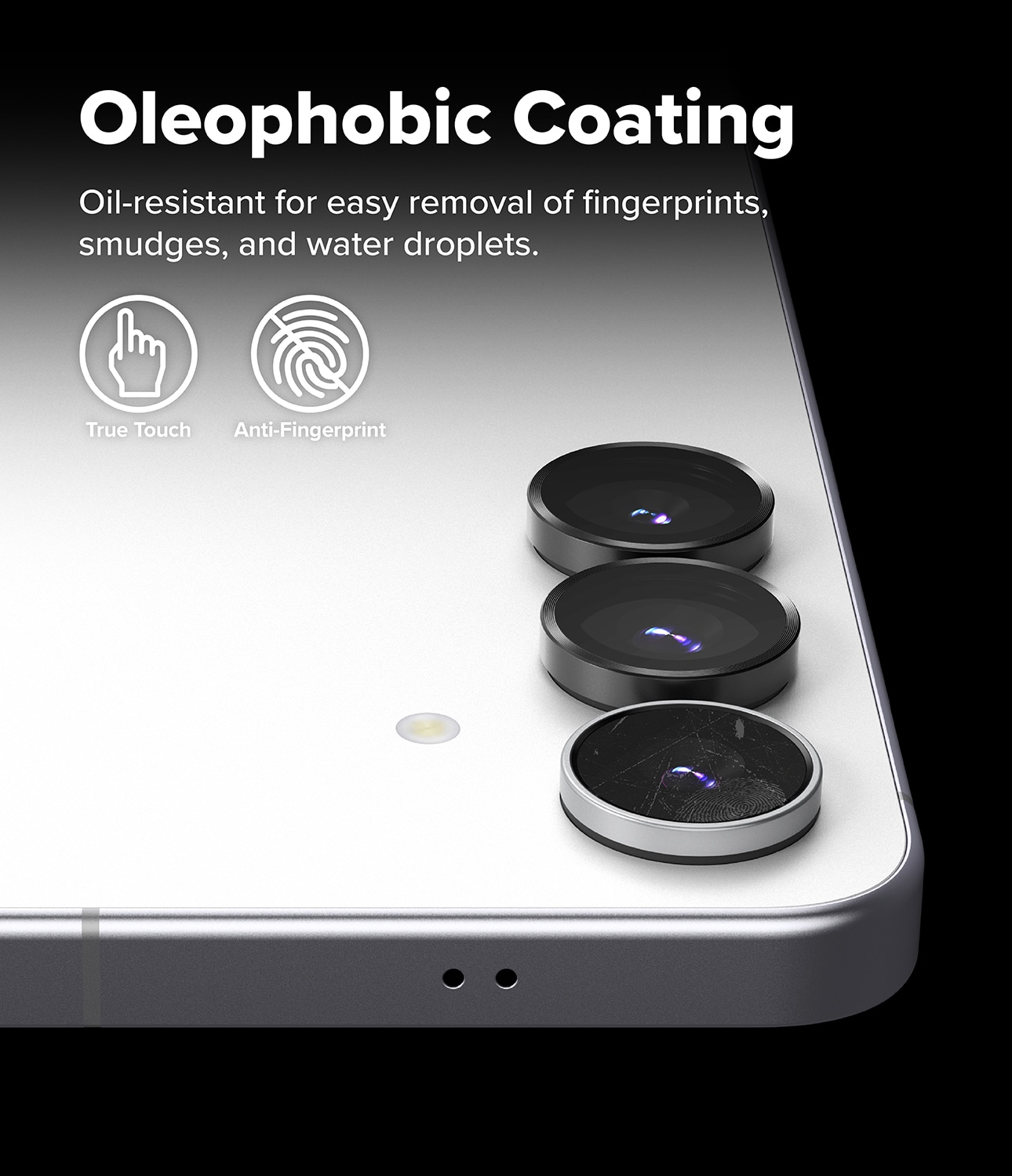Samsung Galaxy S25 FE 2-pak linsebeskyttere med aluminiumsramme, Sort