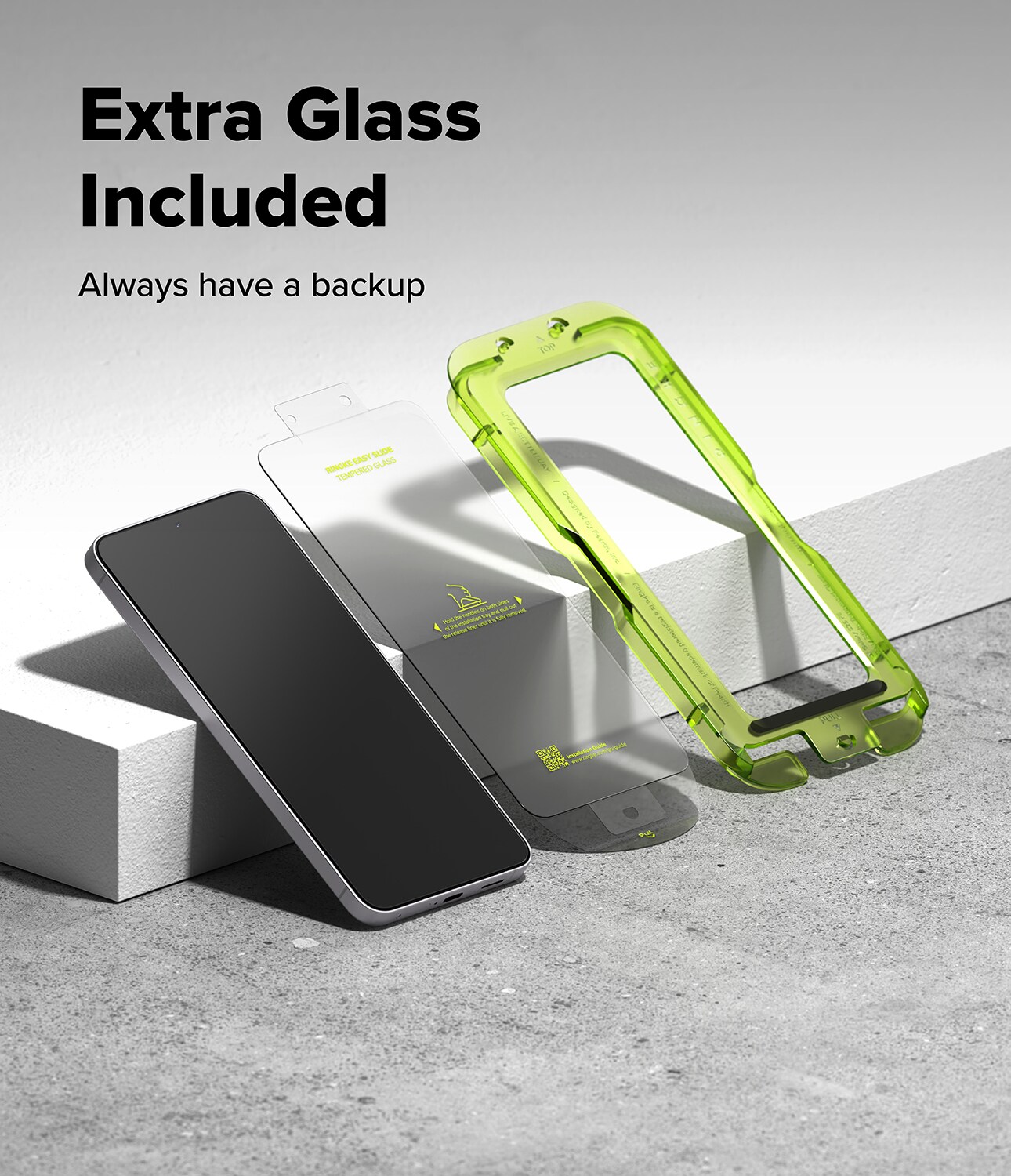 Samsung Galaxy S25 FE Skærmbeskytter i glas med monteringsramme (2-pak)