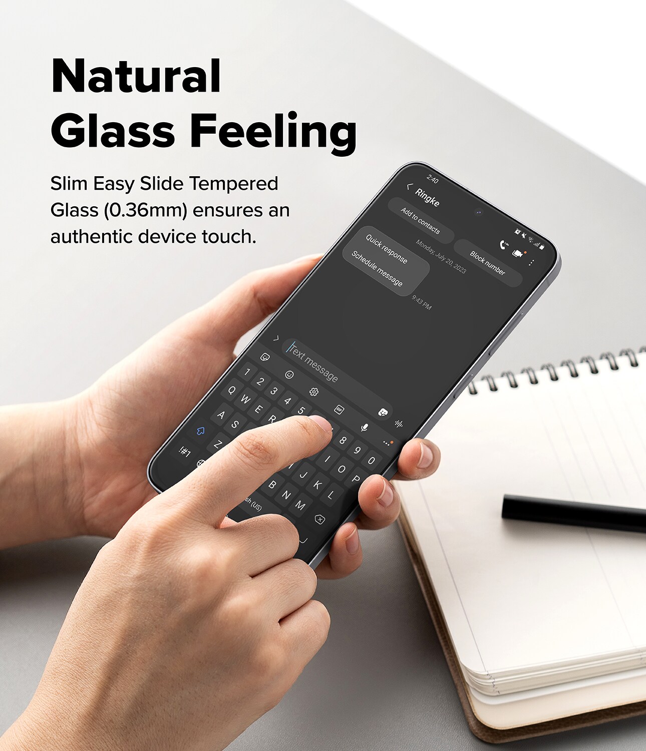 Samsung Galaxy S25 FE Skærmbeskytter i glas med monteringsramme (2-pak)