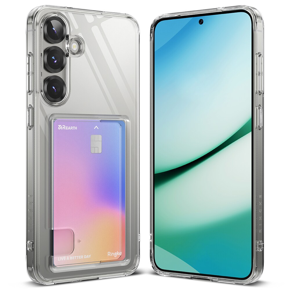 Samsung Galaxy S25 Plus Fusion cover med kortholder, Gennemsigtig